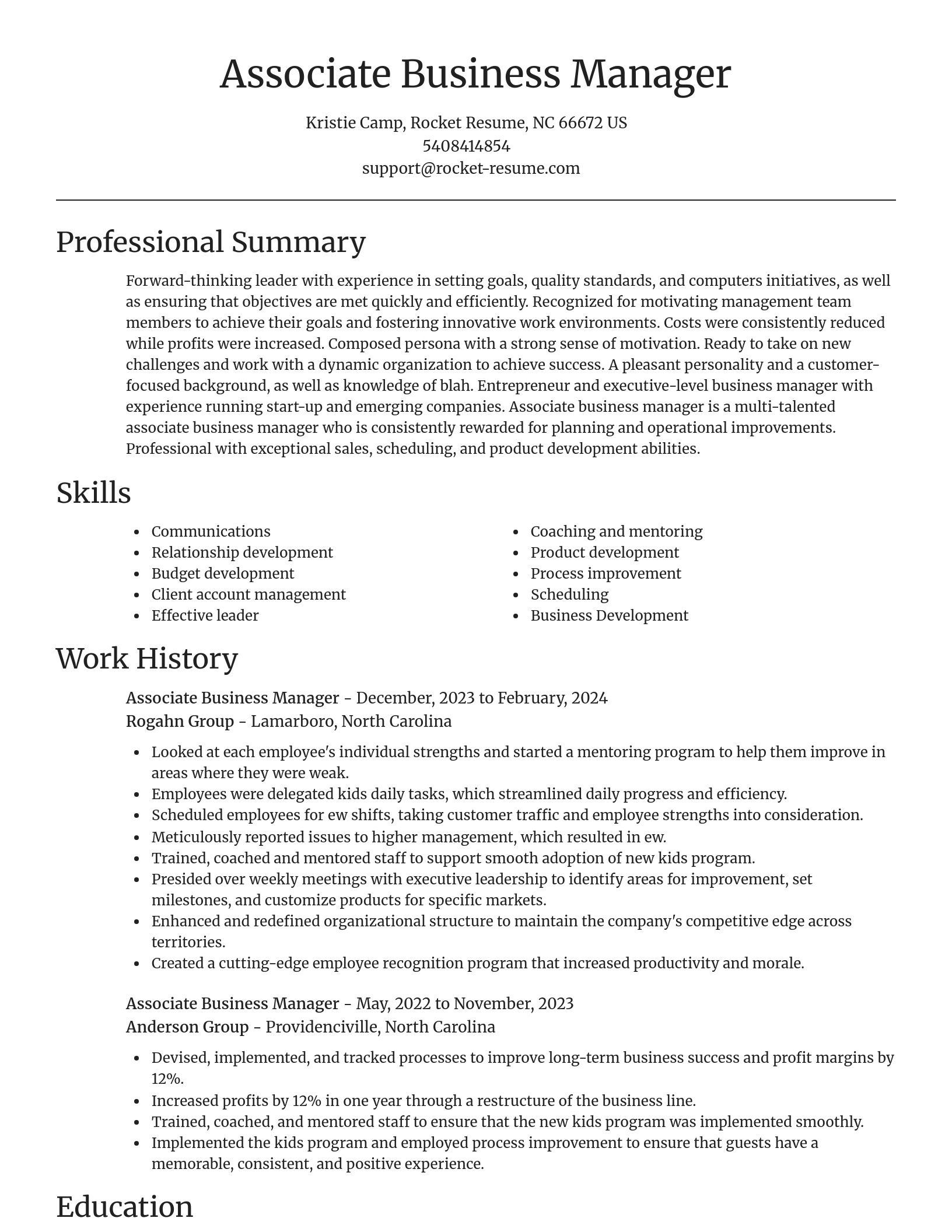 Focal Point resume template