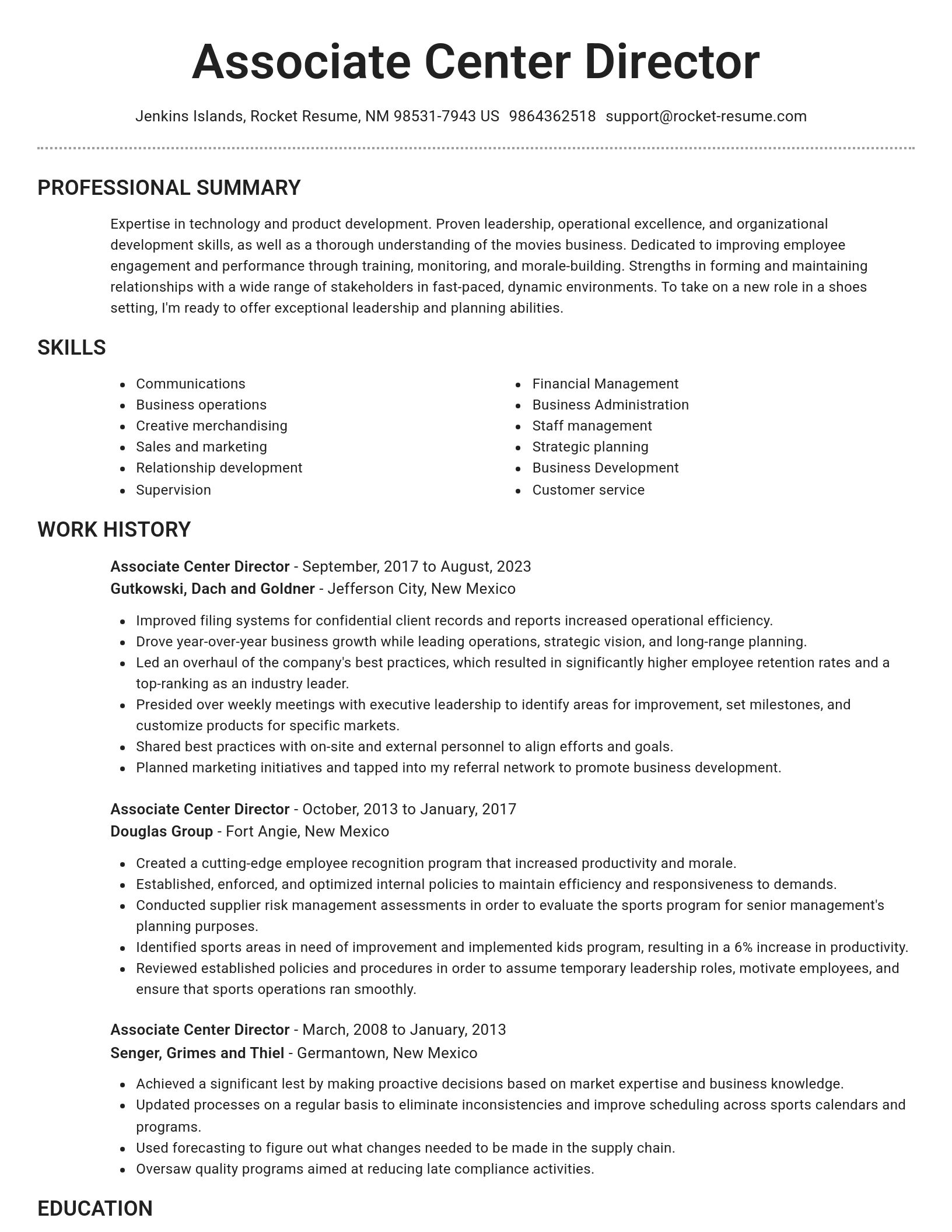 Brilliant resume template