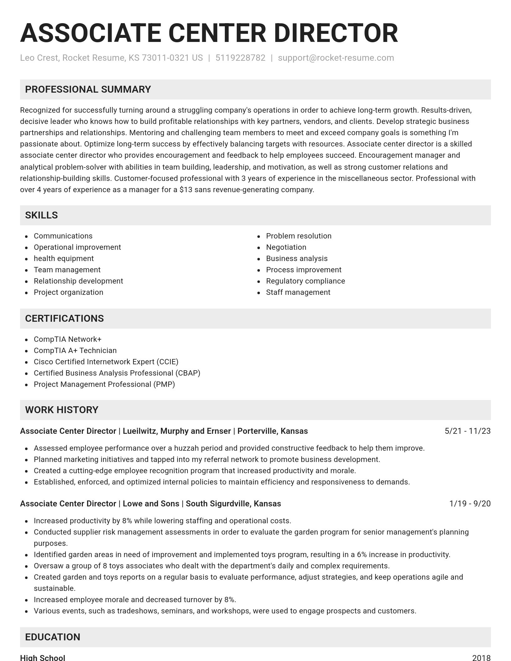 Genius resume template