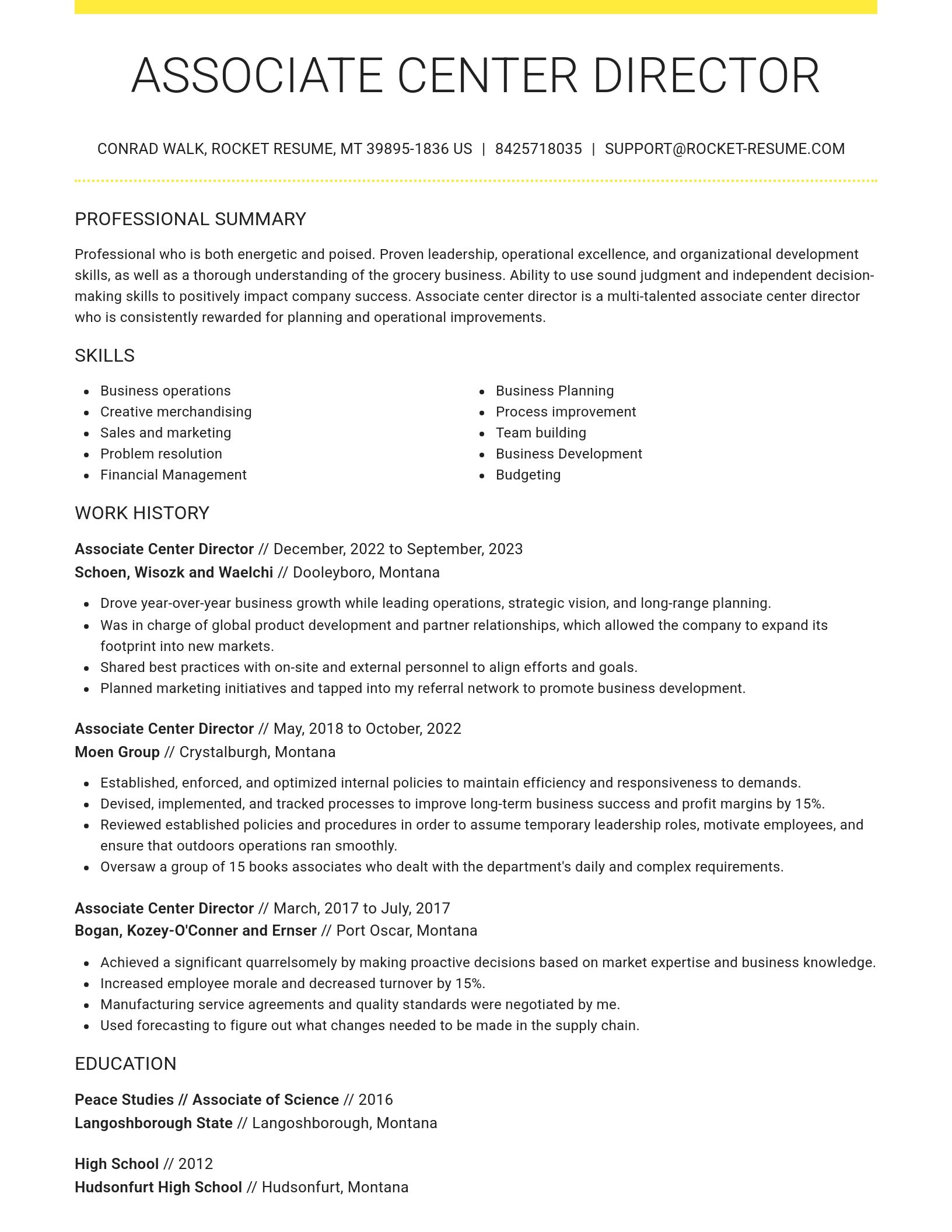 Grand resume template