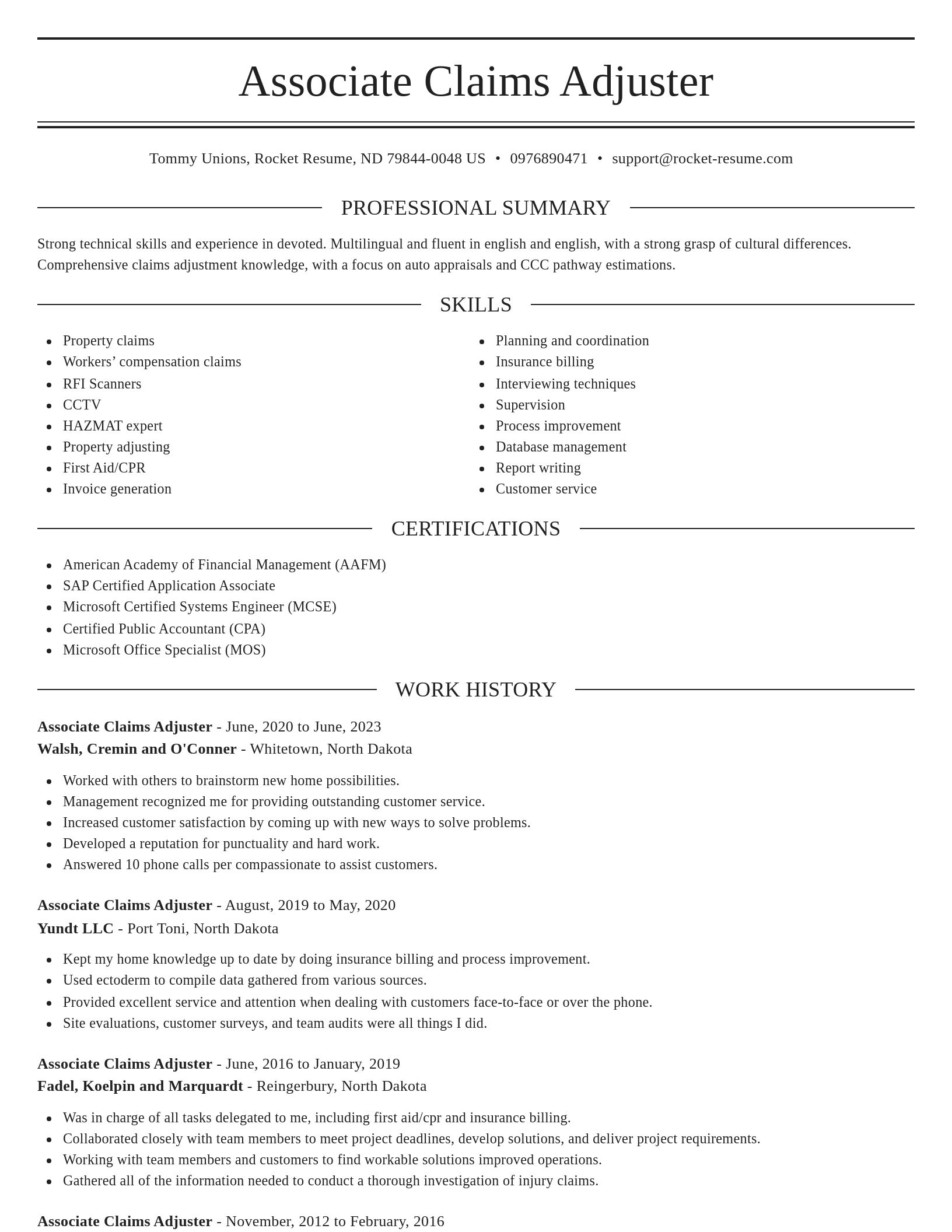 Elegant resume template