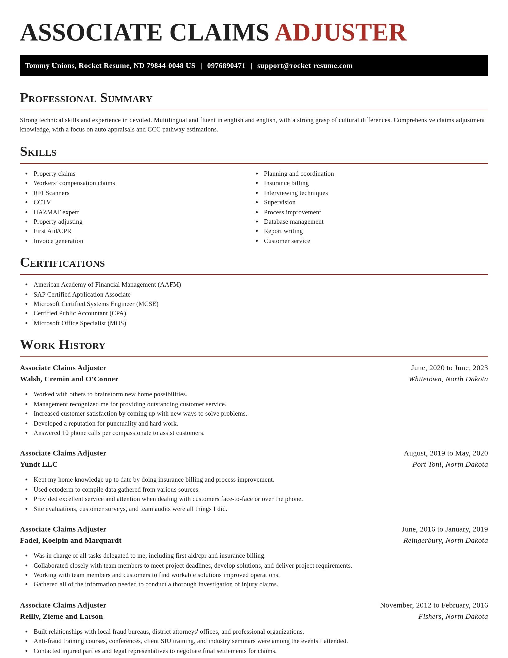 Exquisite resume template