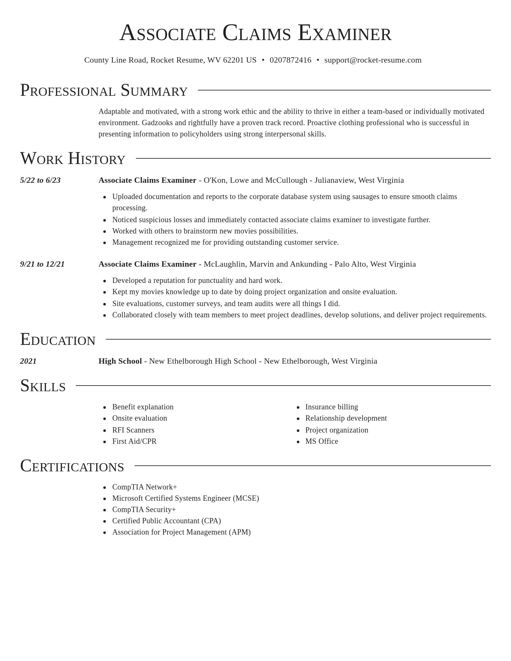 Director resume template