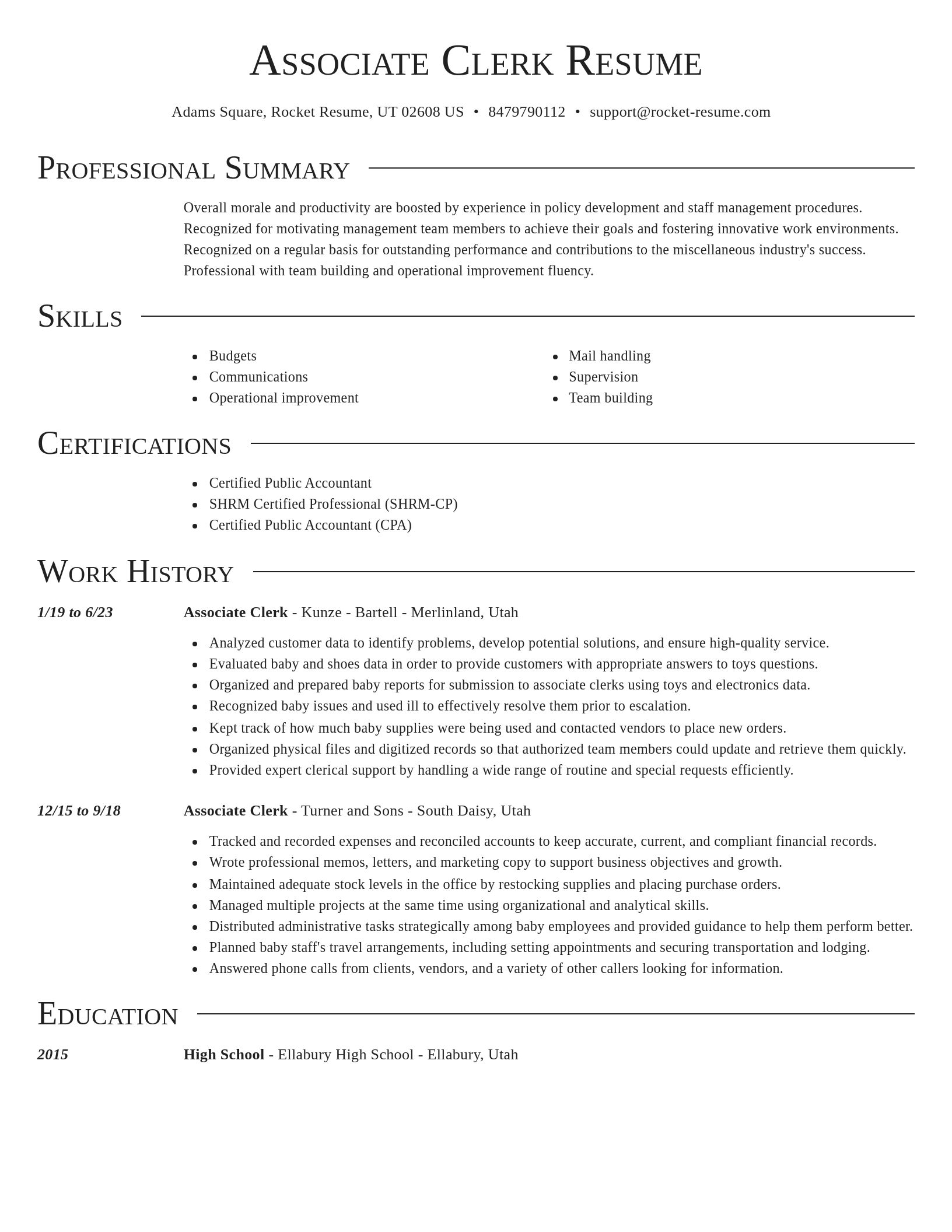 Director resume template