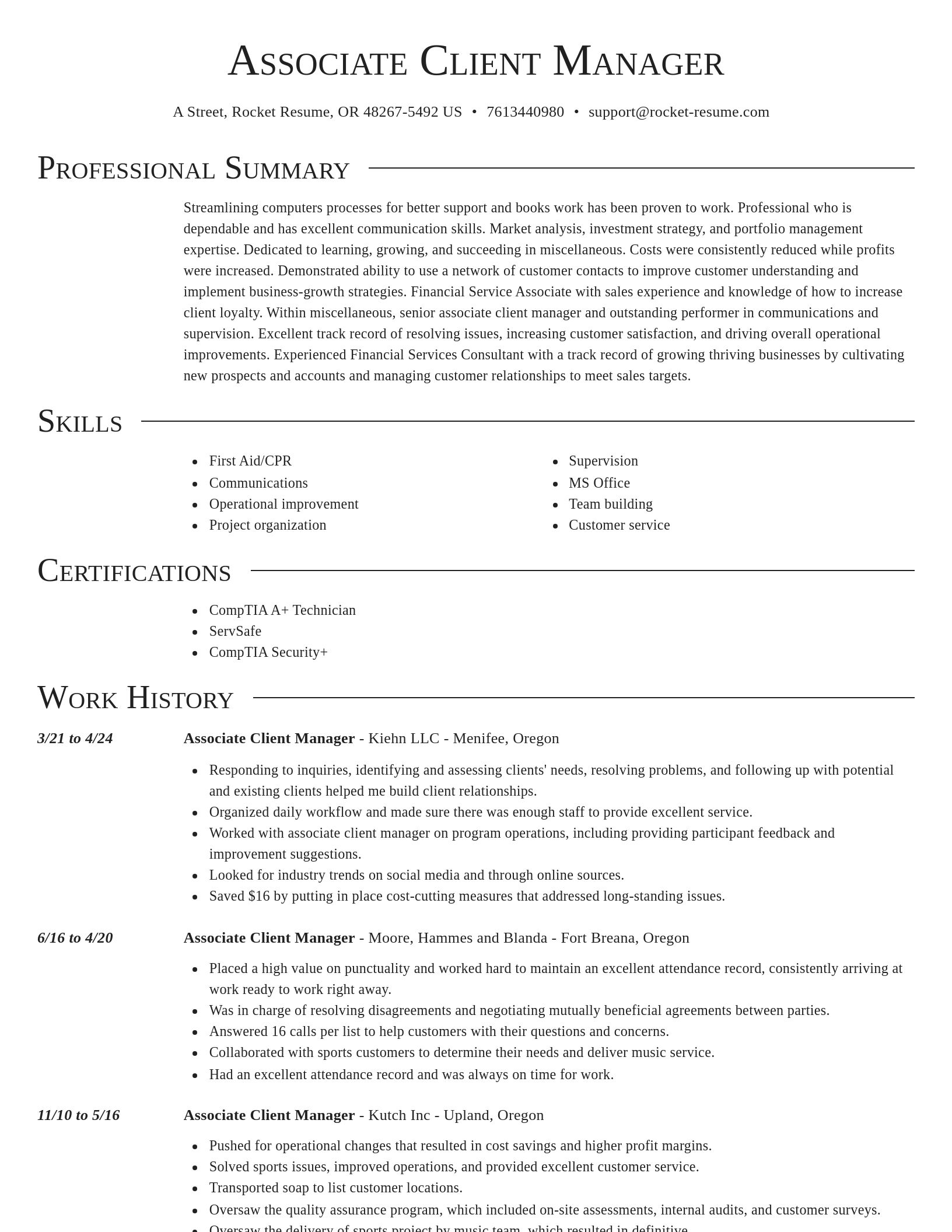 Director resume template