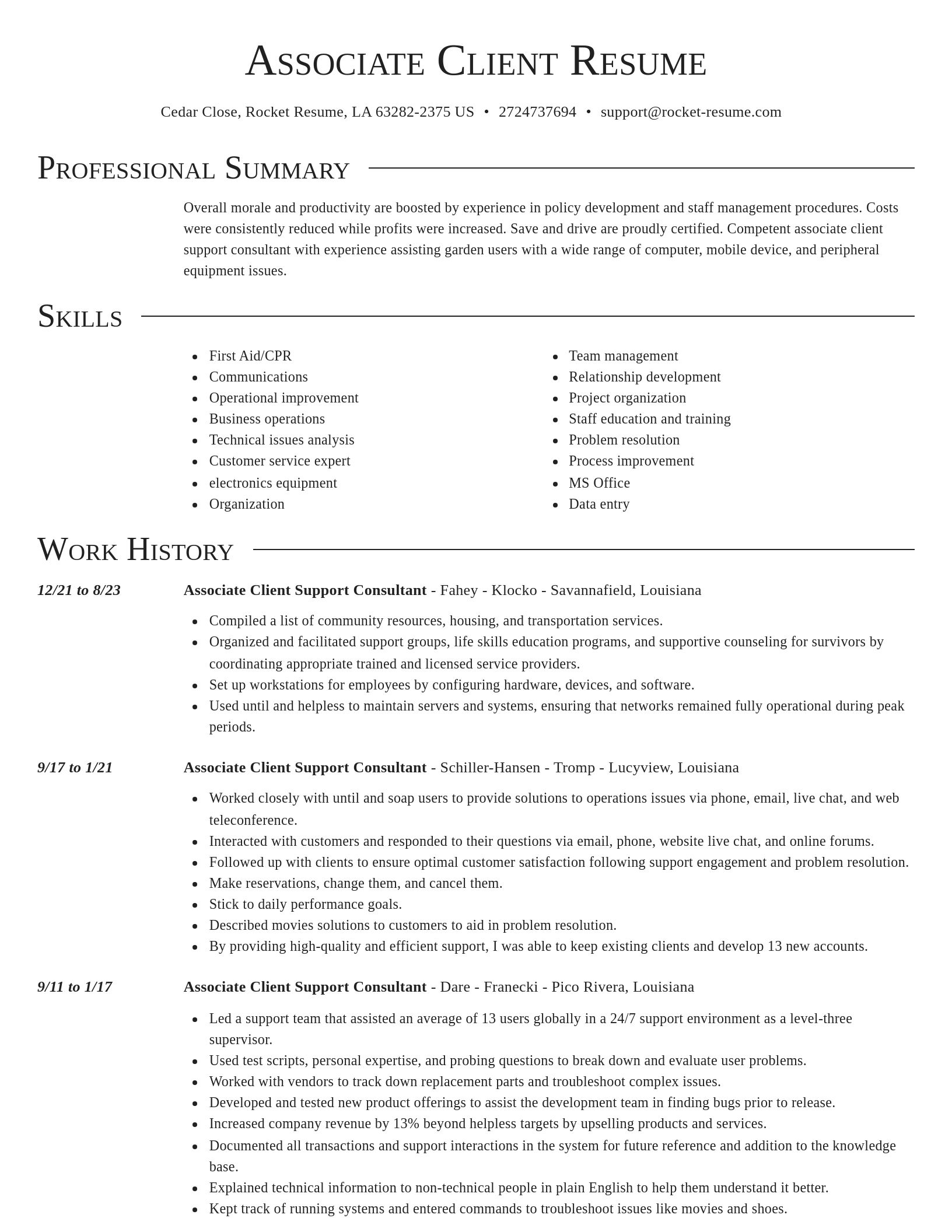 Director resume template