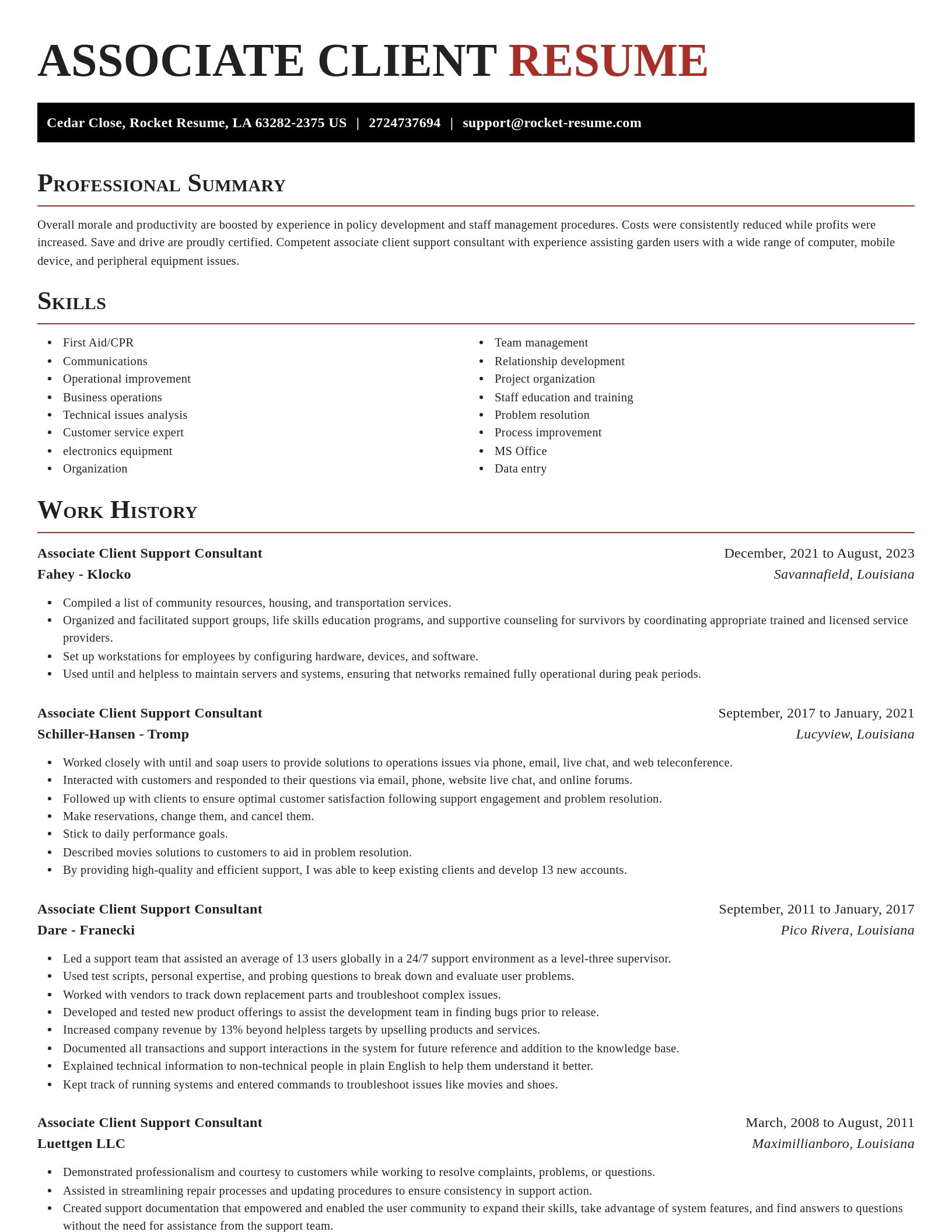 Exquisite resume template