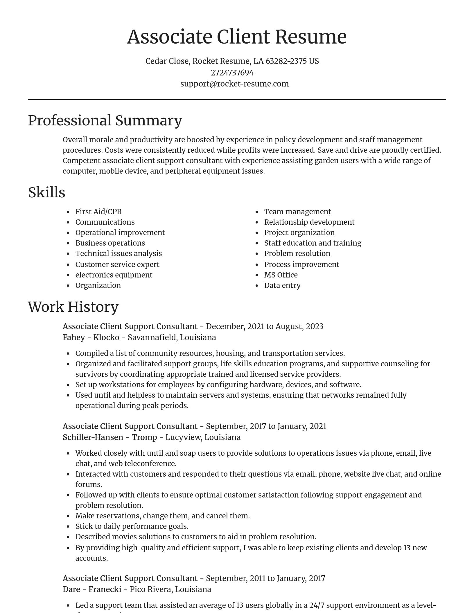 Focal Point resume template