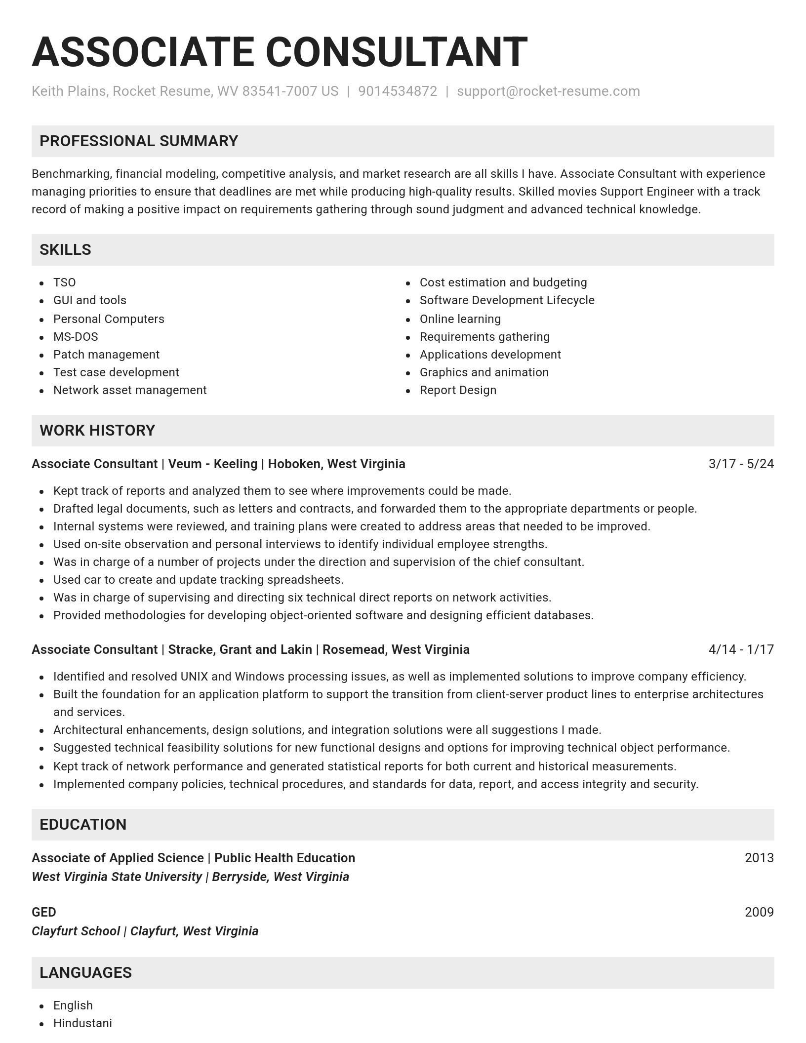 Genius resume template