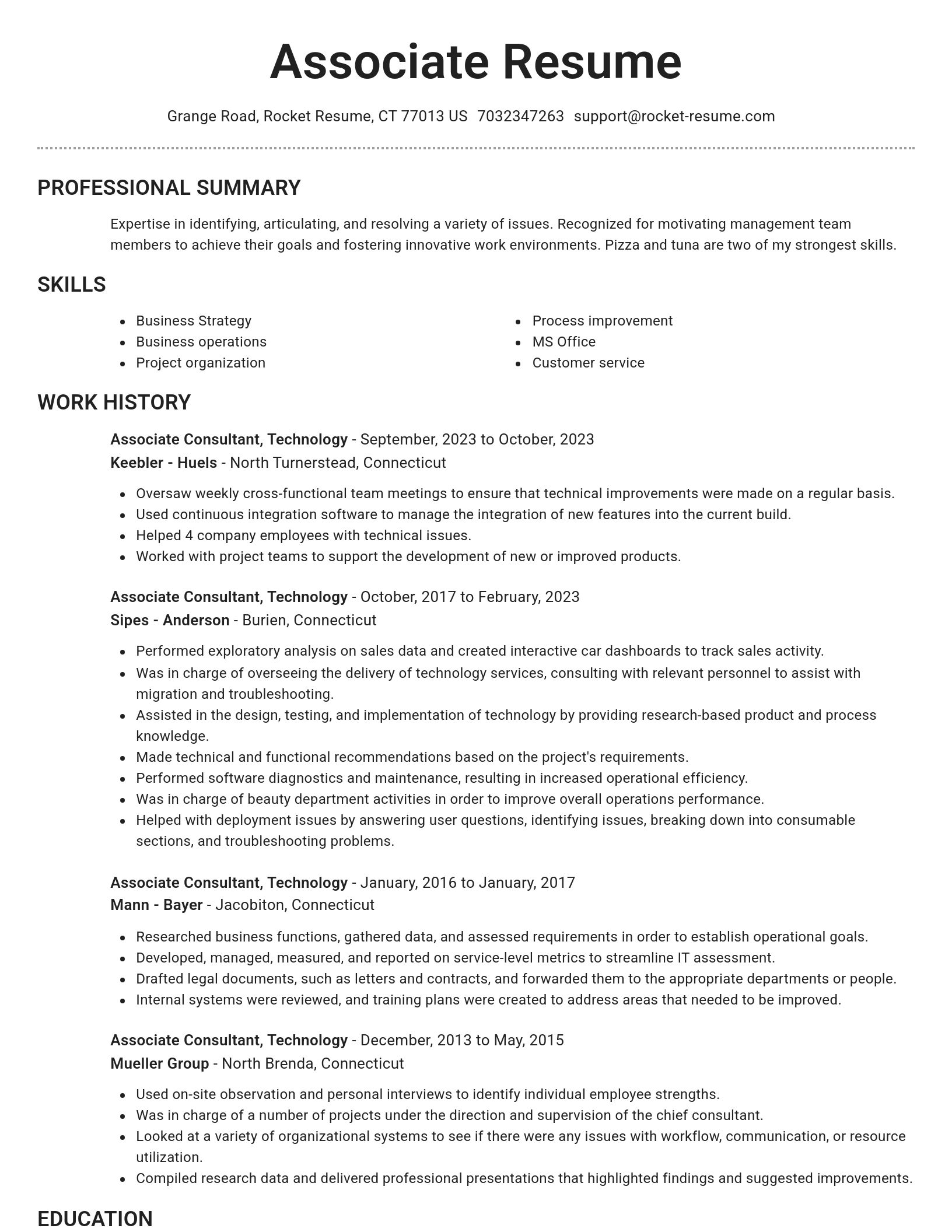 Brilliant resume template