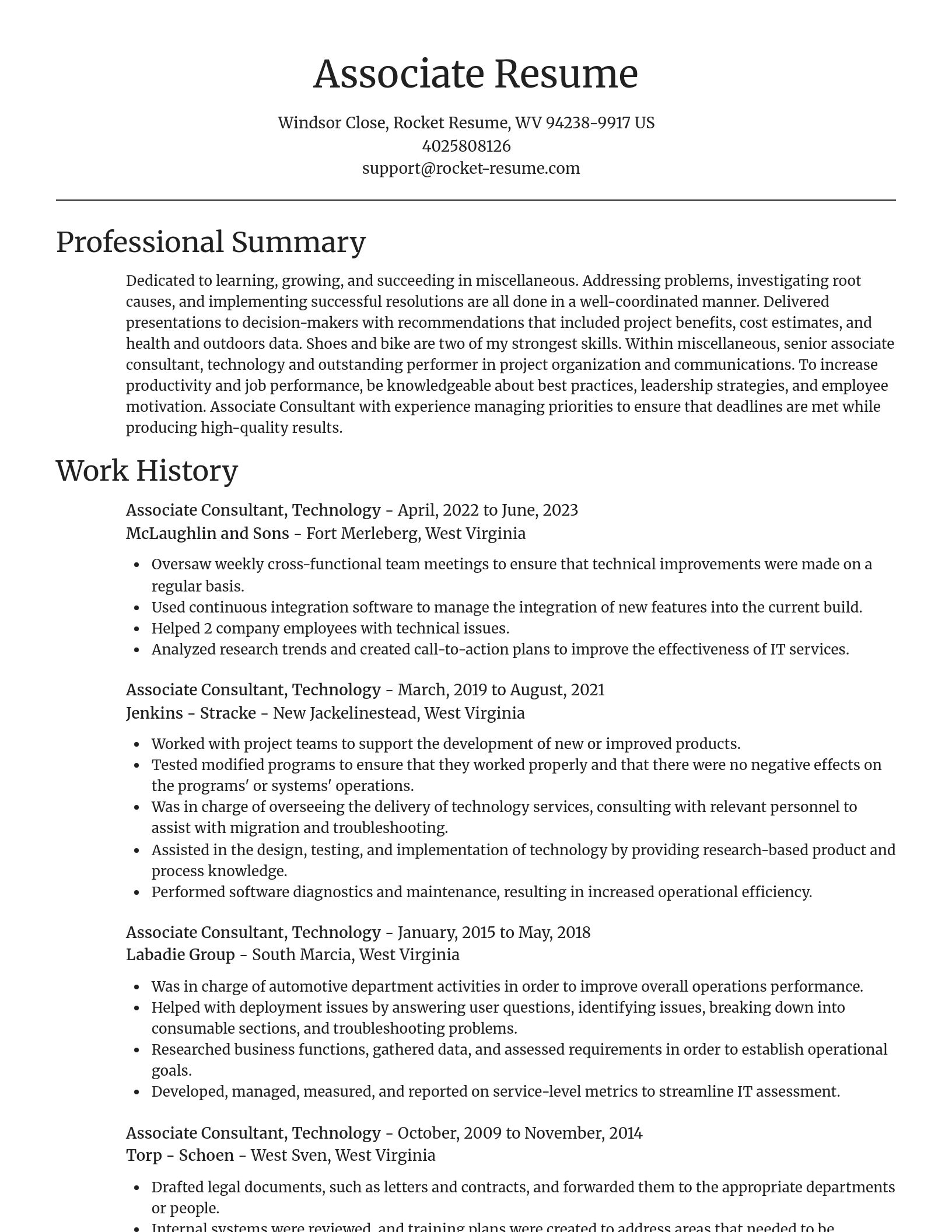 Focal Point resume template