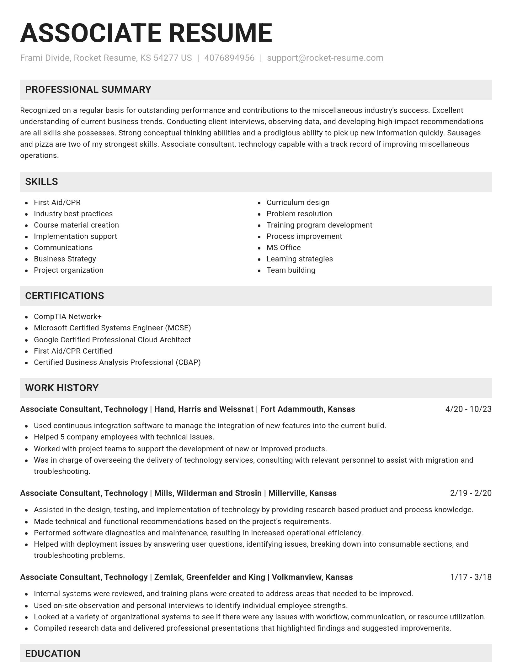 Genius resume template