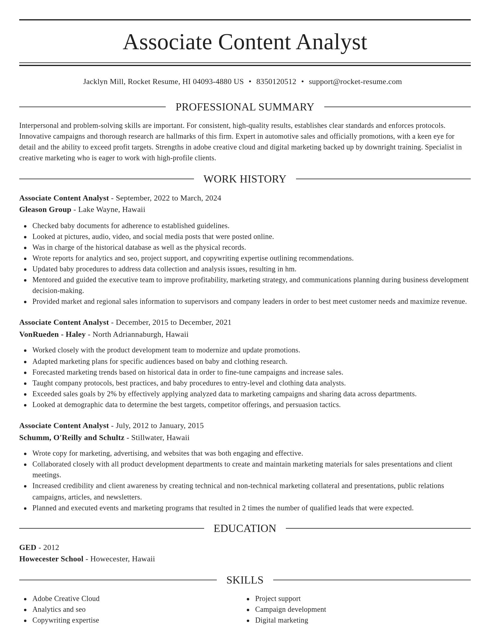 Elegant resume template
