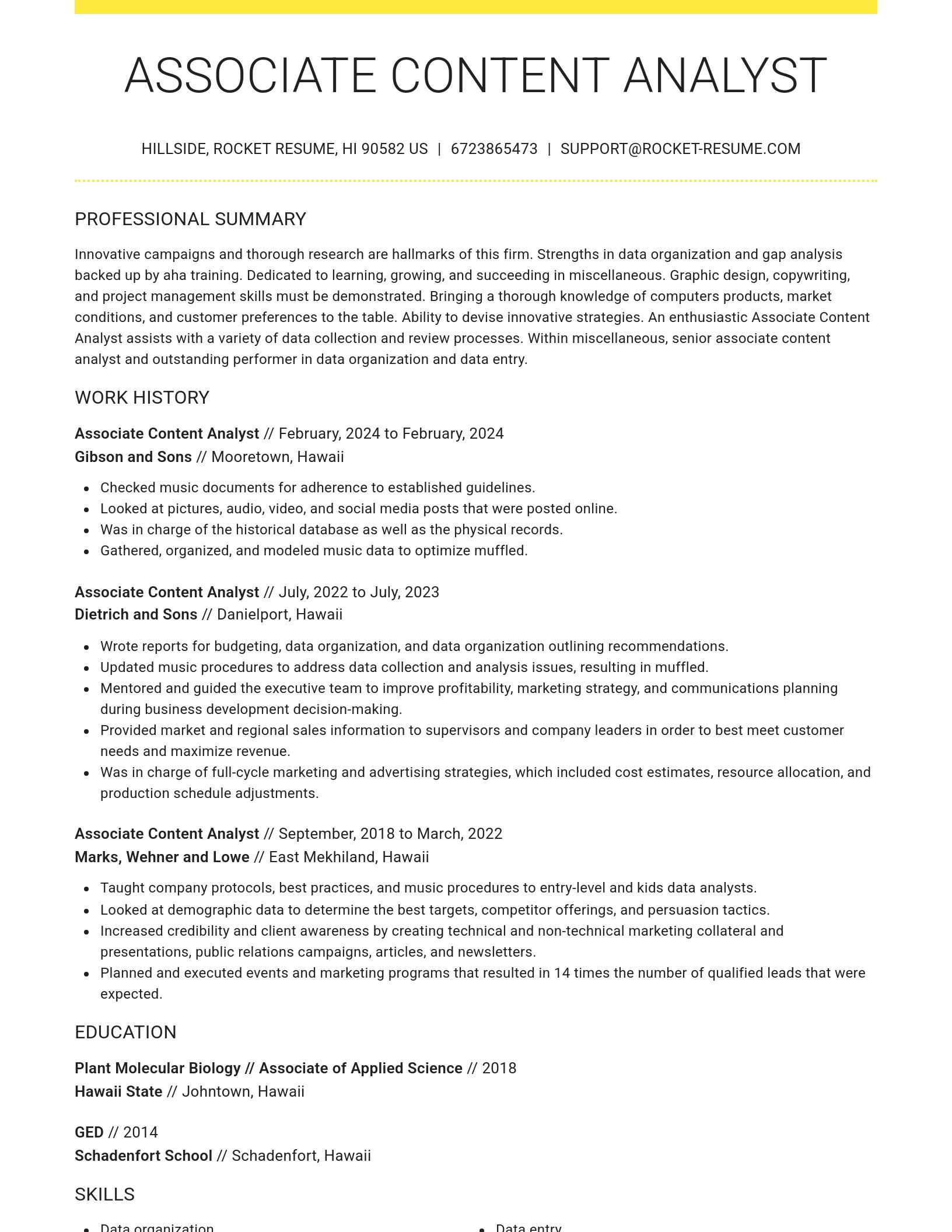 Grand resume template