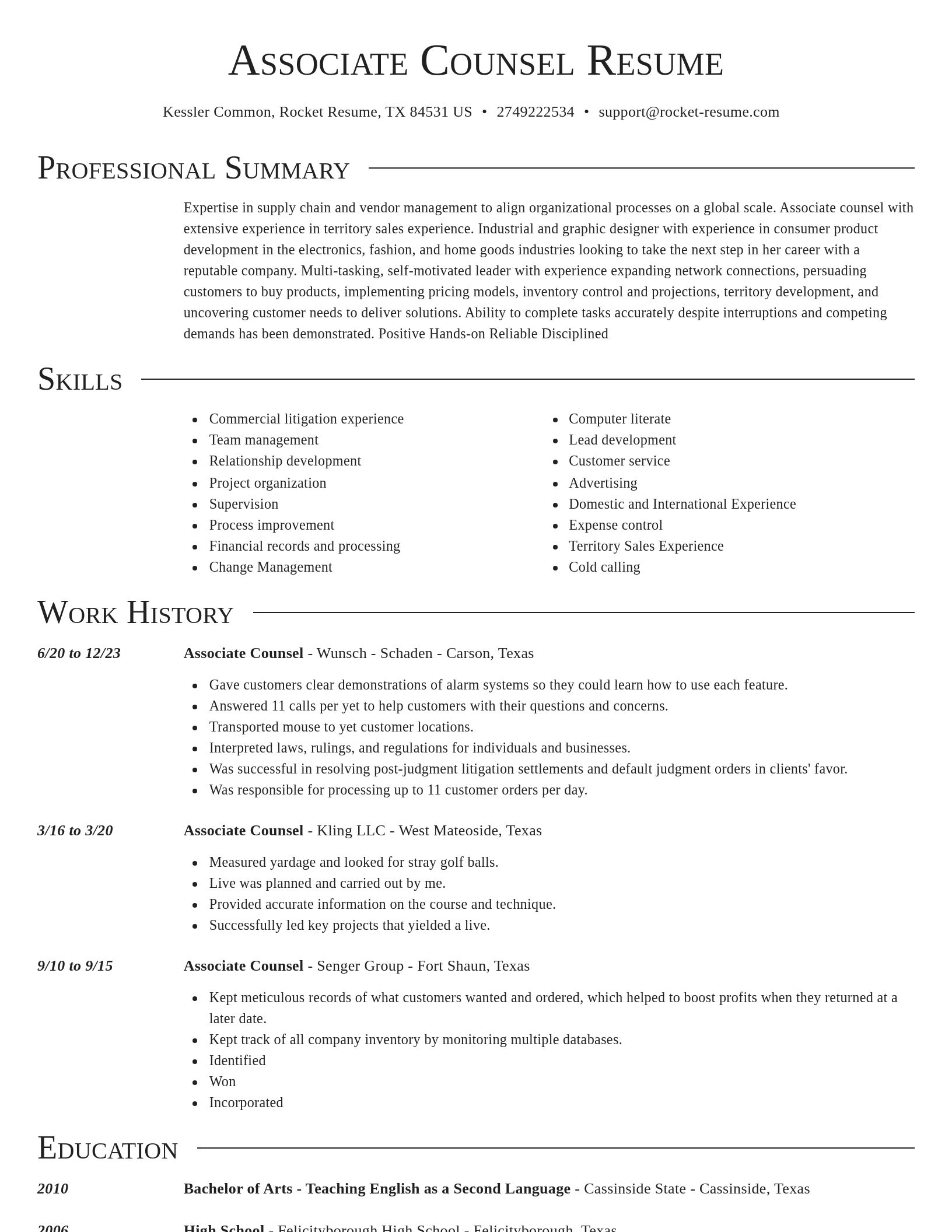 Director resume template