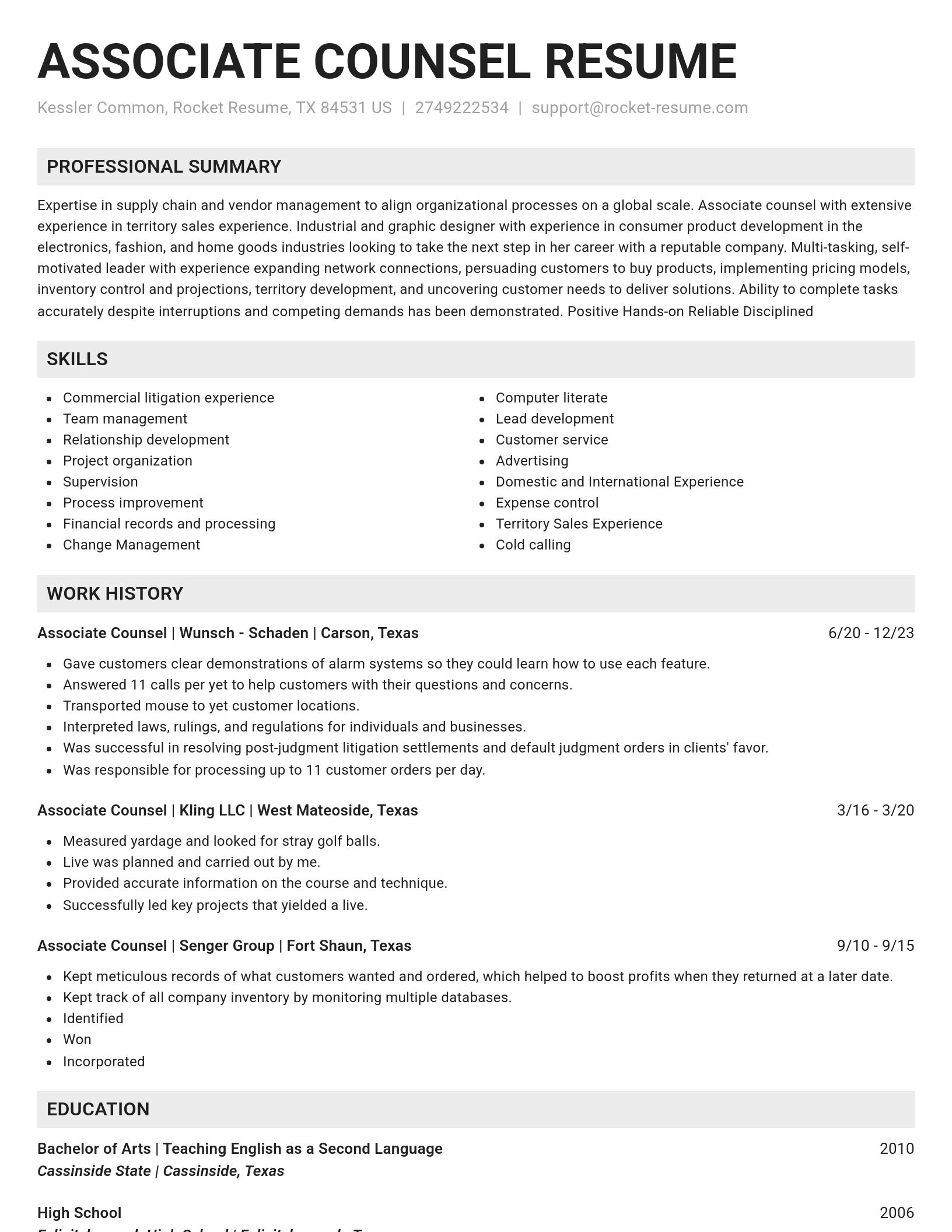 Genius resume template