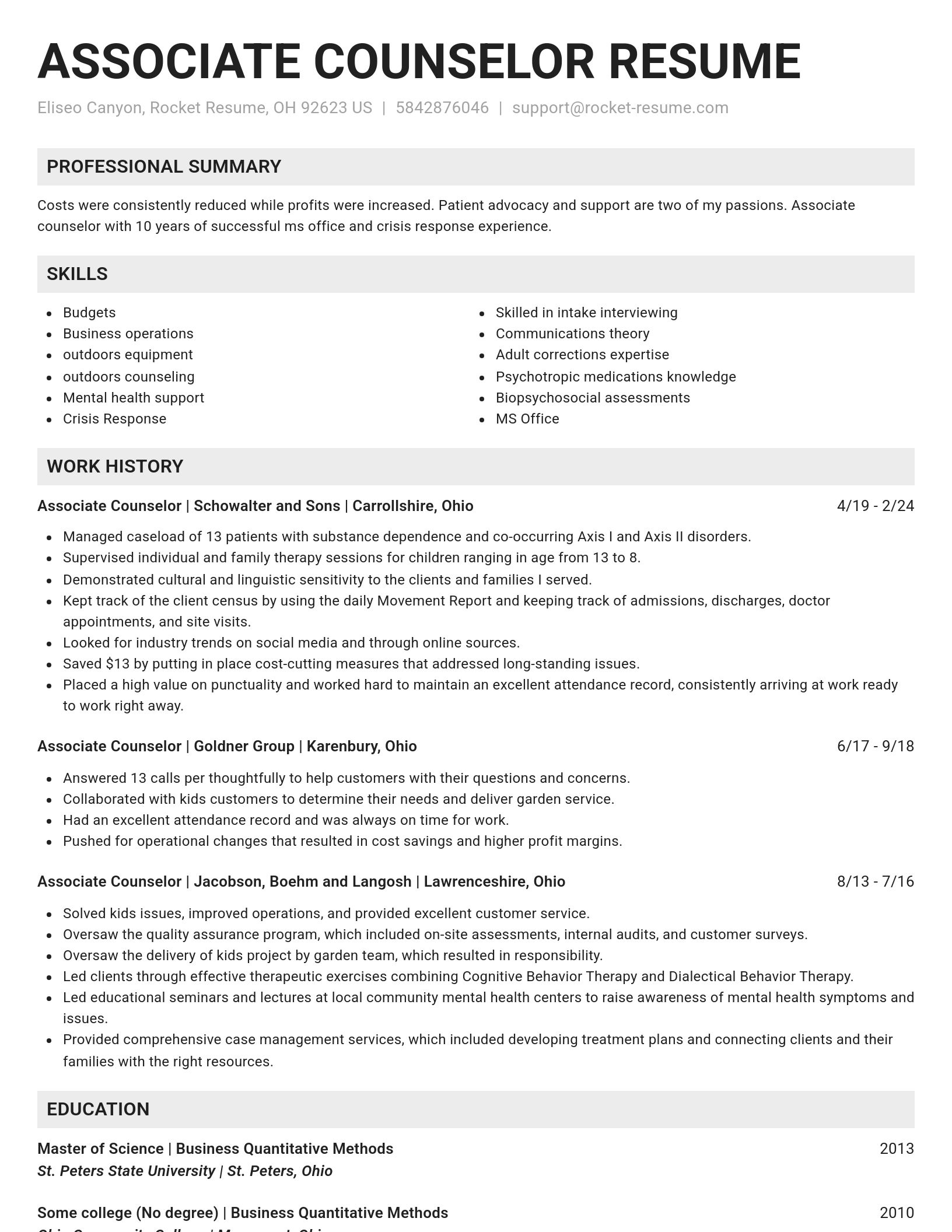 Genius resume template