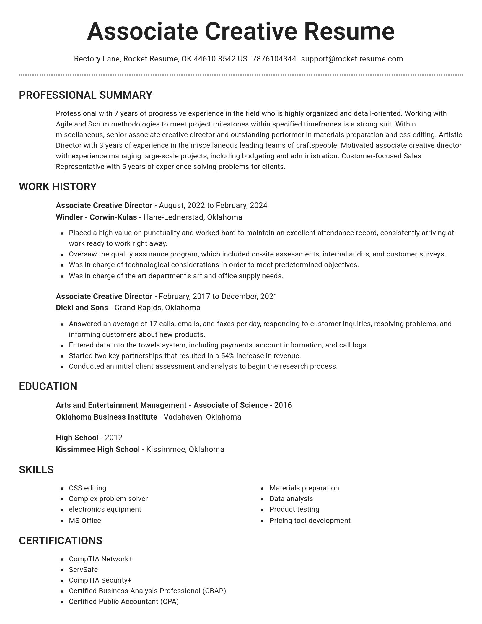 Brilliant resume template