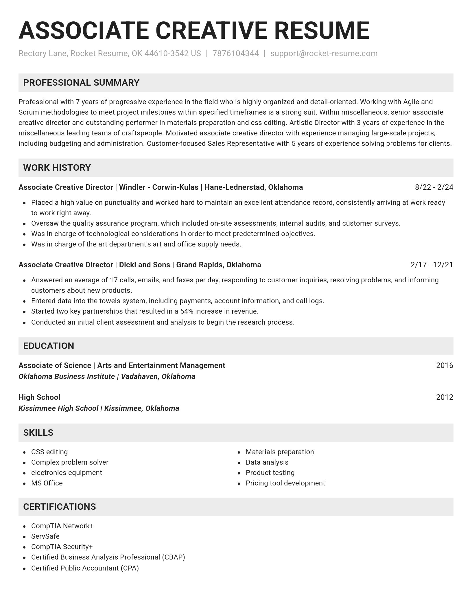 Genius resume template