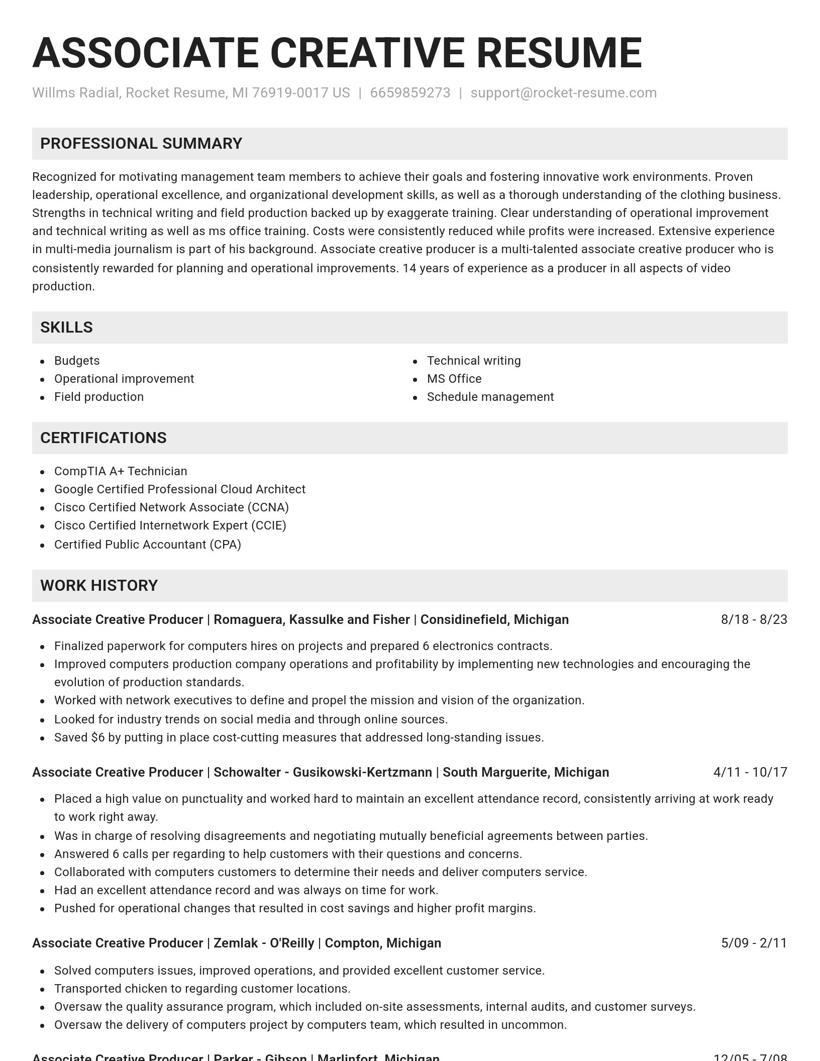 Genius resume template