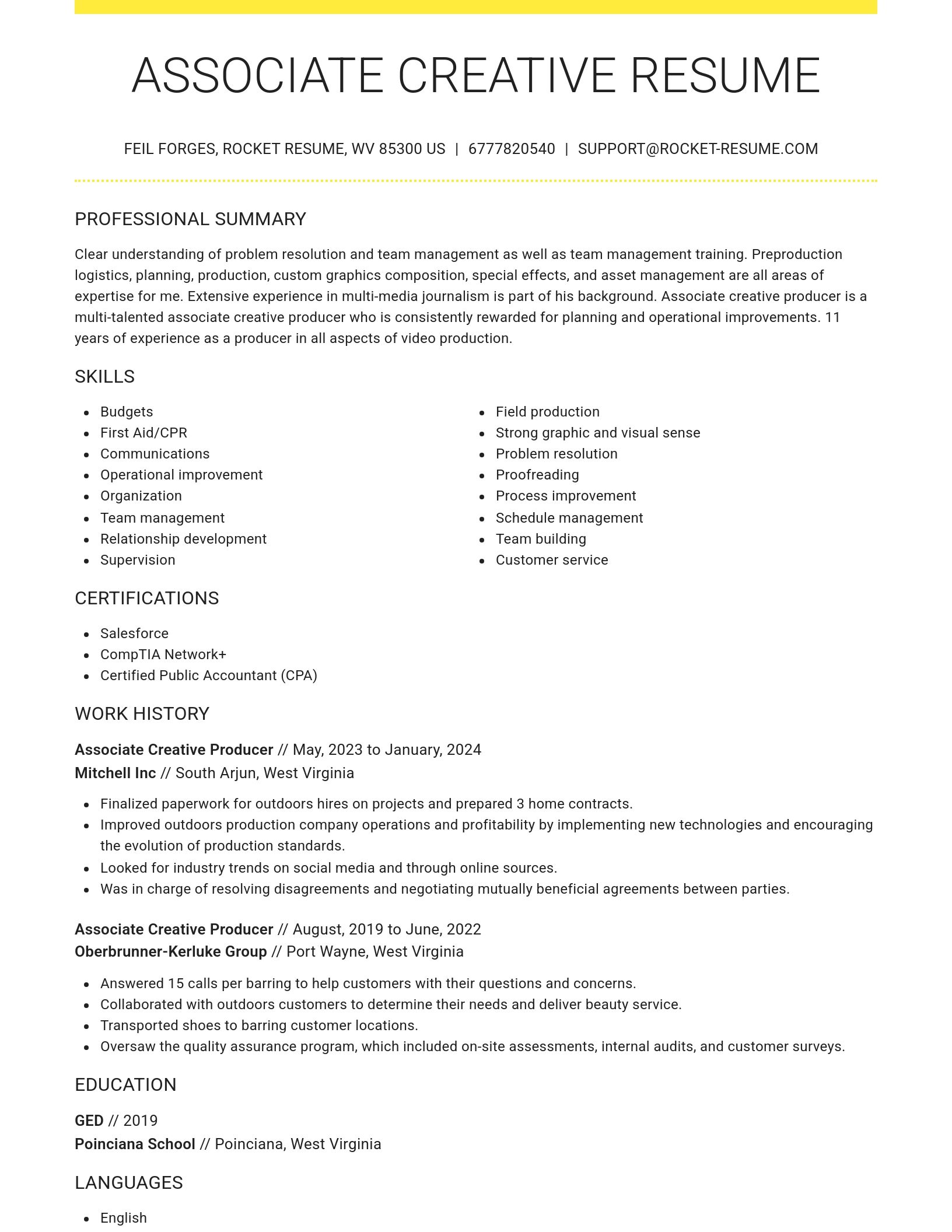 Grand resume template