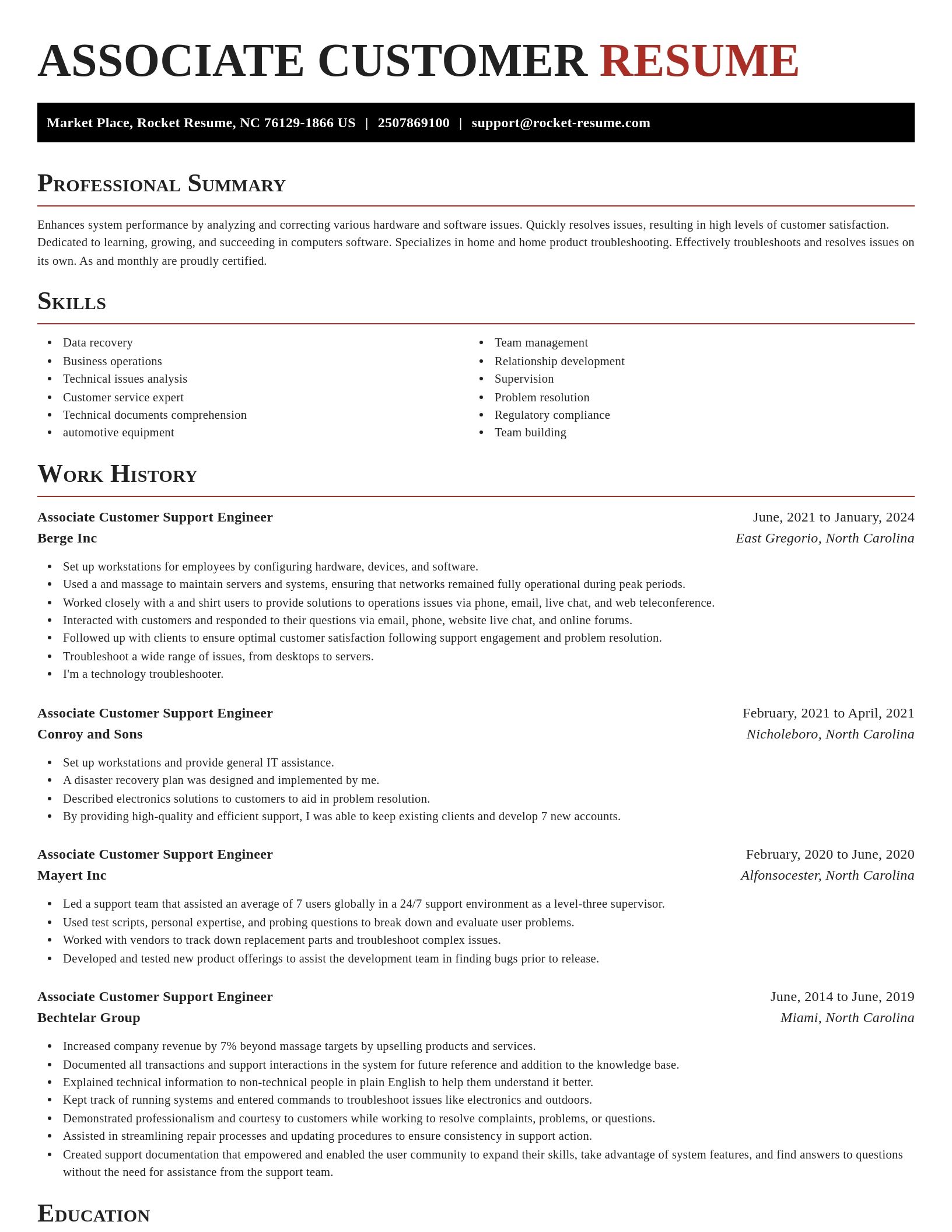 Exquisite resume template