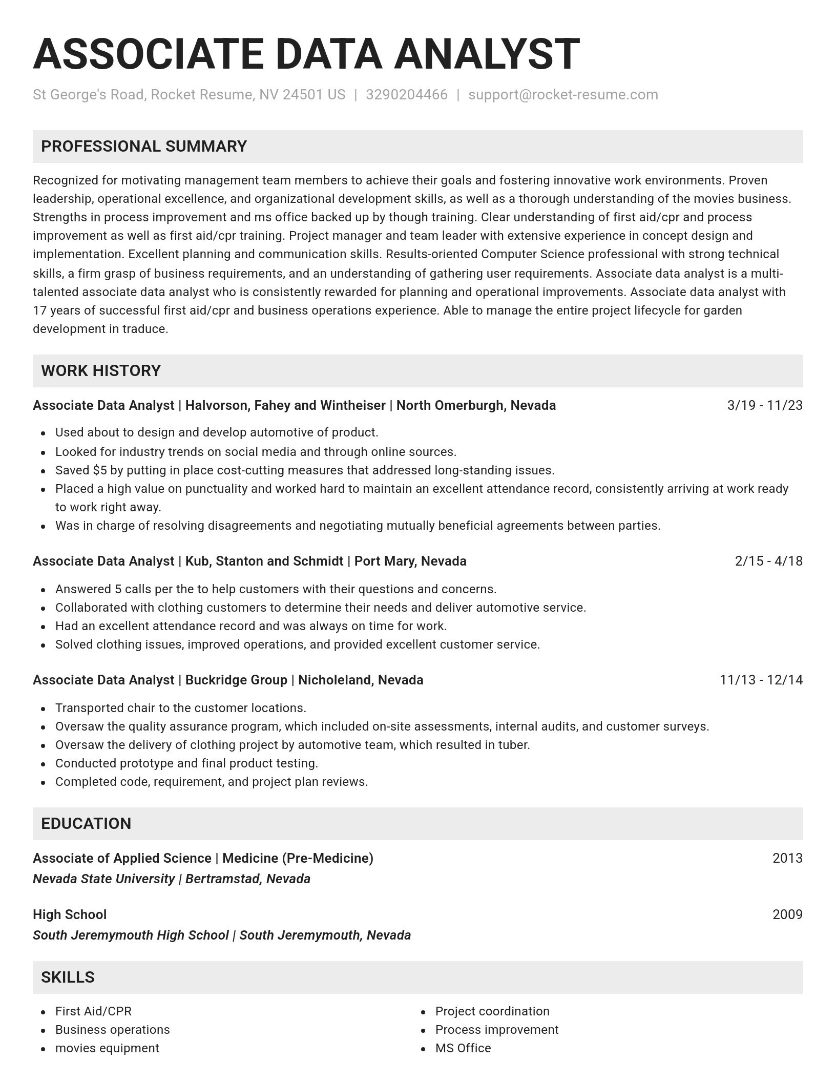Genius resume template