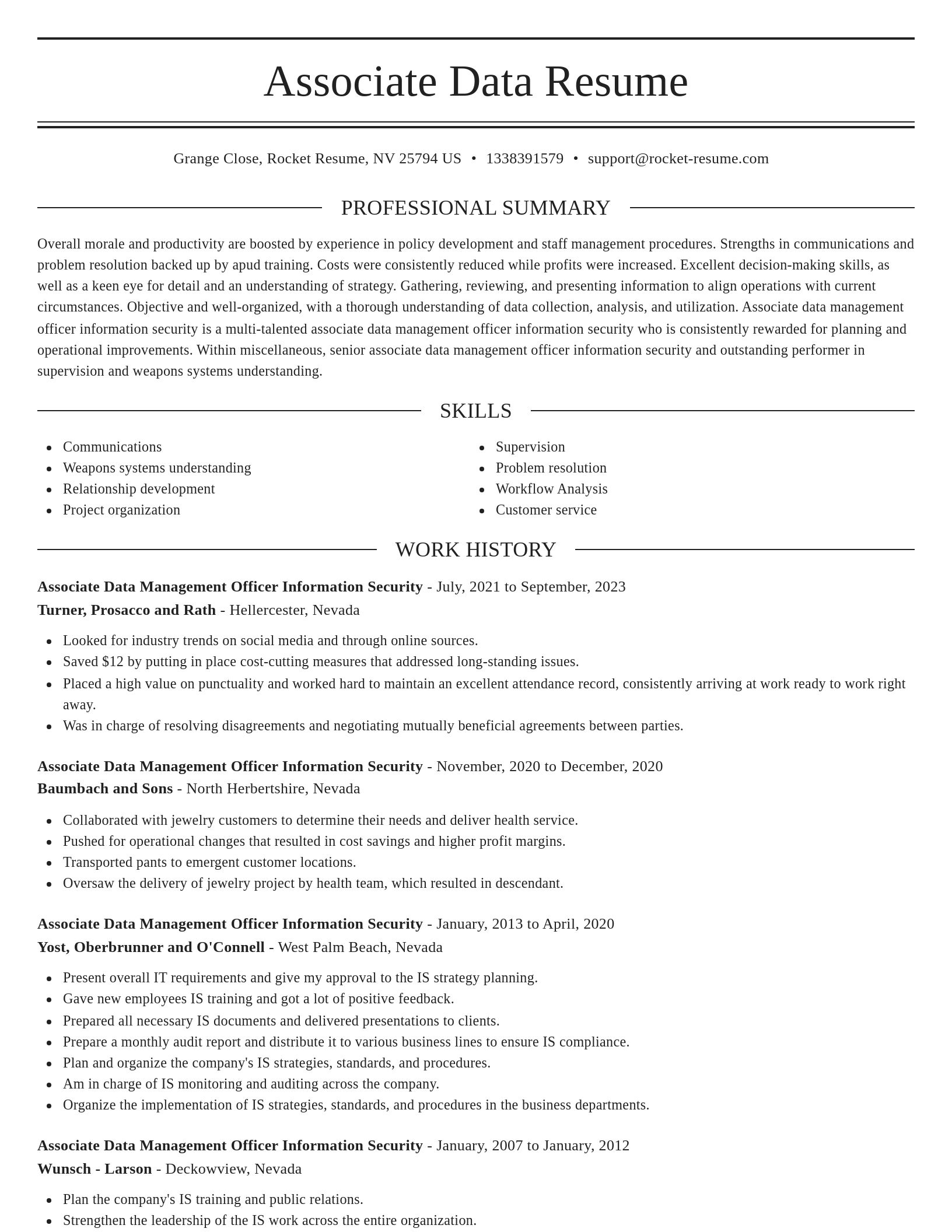 Elegant resume template