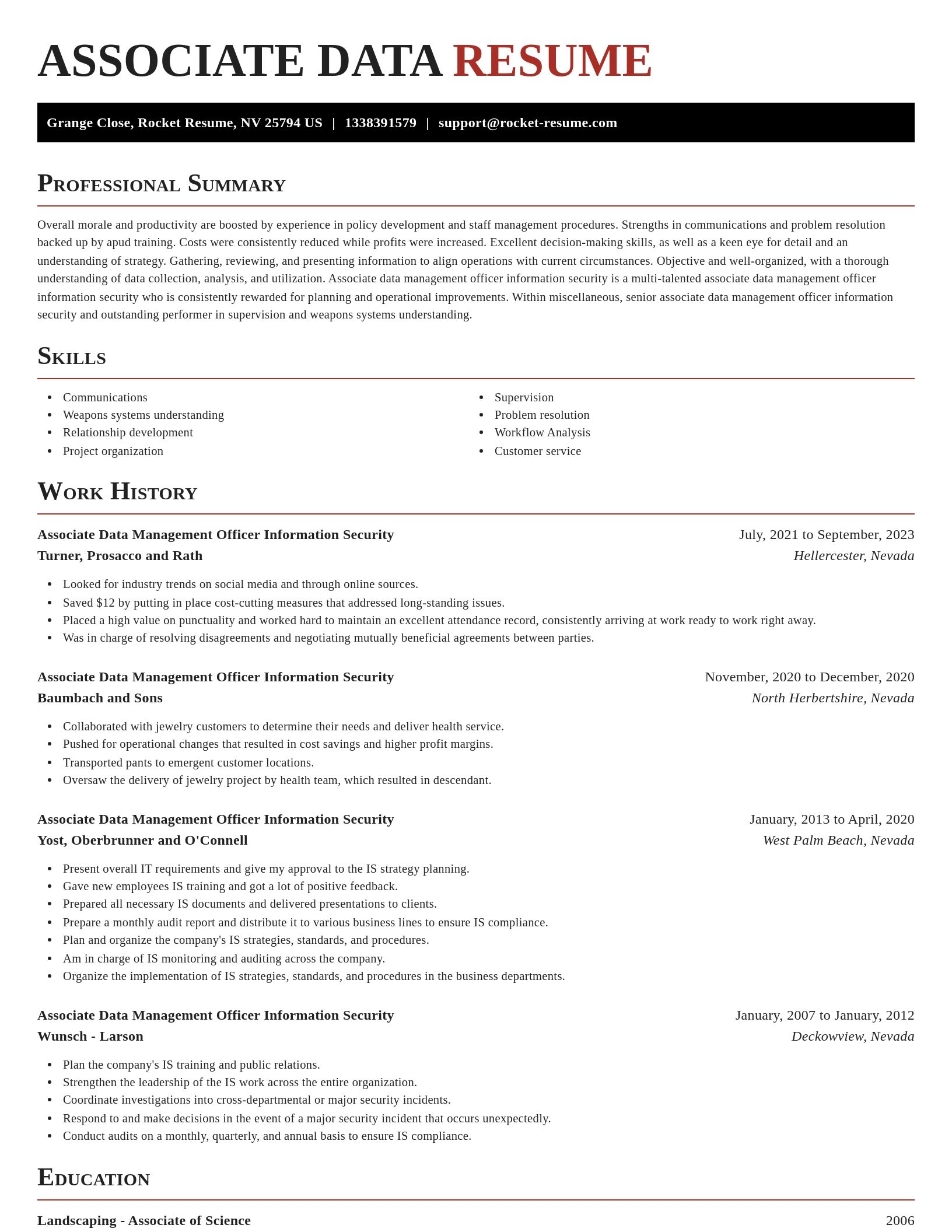 Exquisite resume template