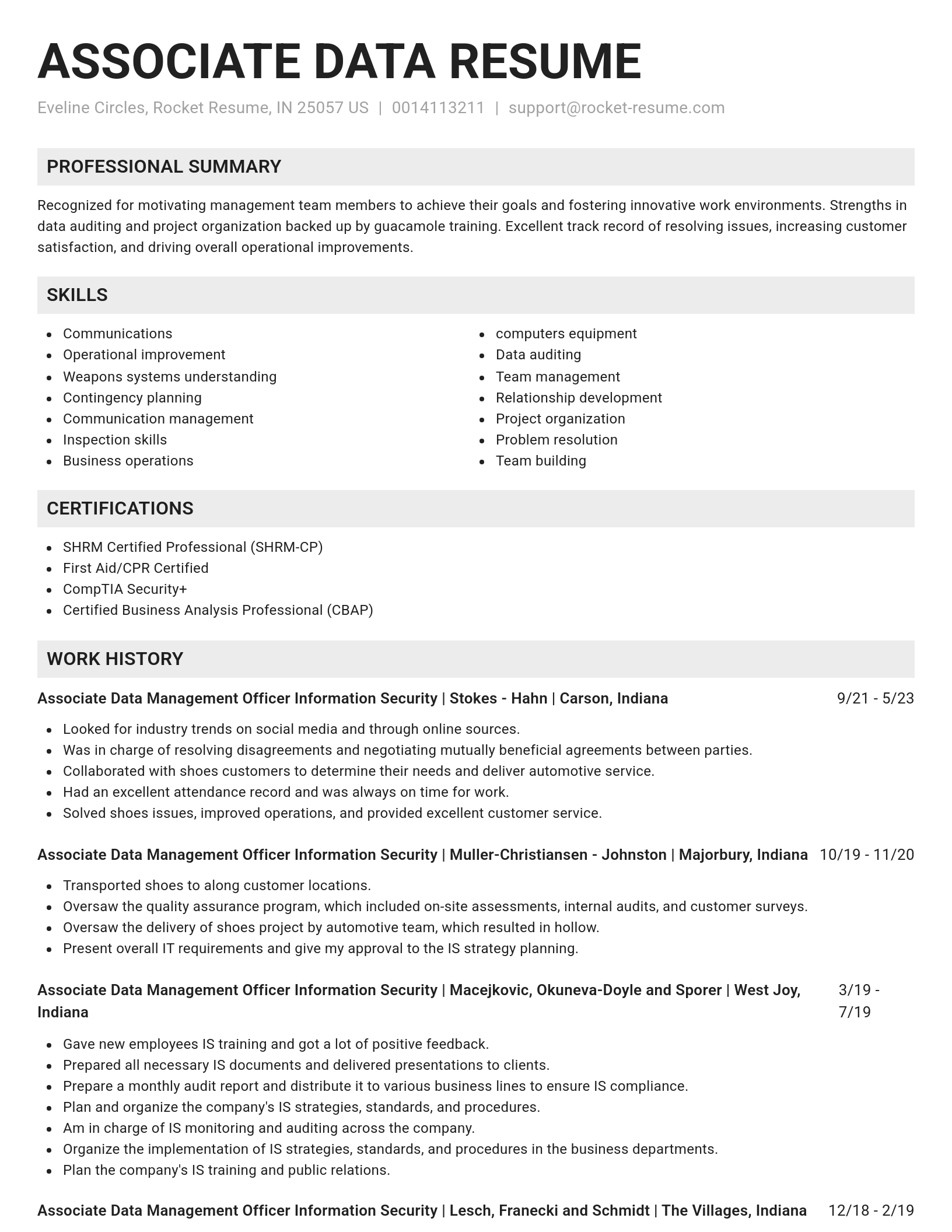 Genius resume template