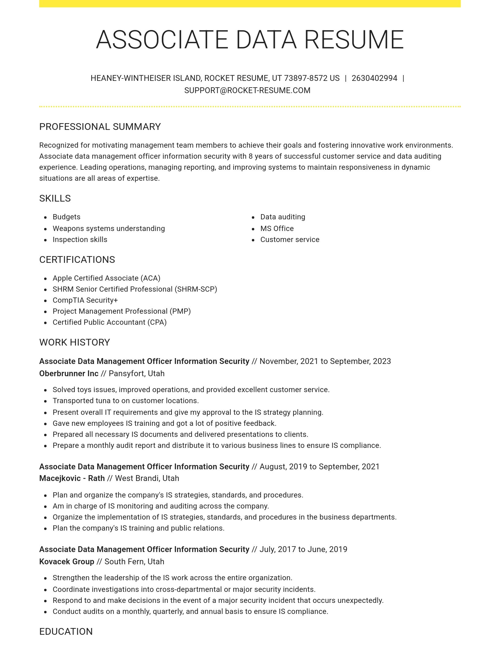 Grand resume template