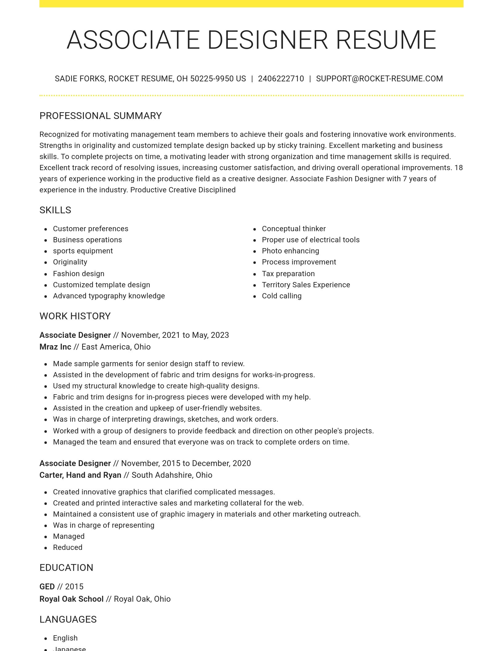 Grand resume template