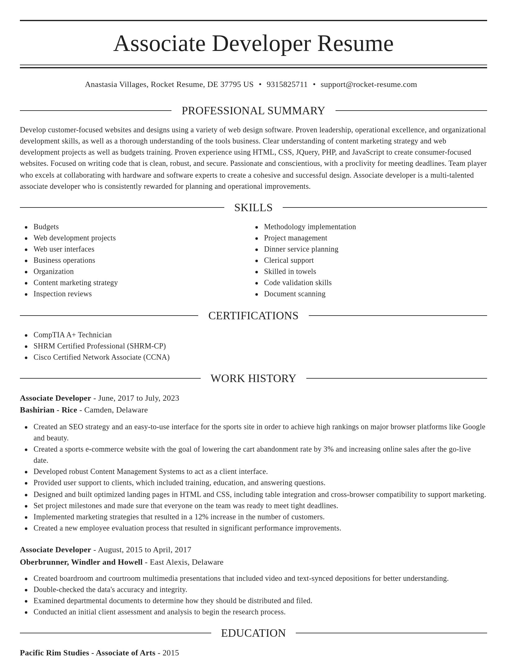 Elegant resume template