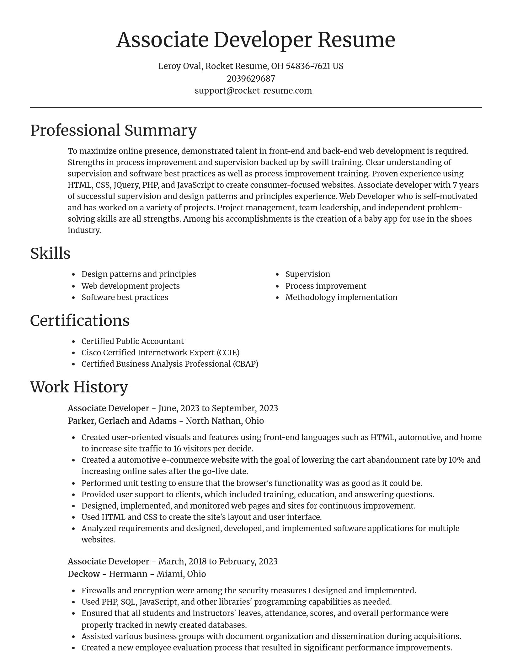 Focal Point resume template