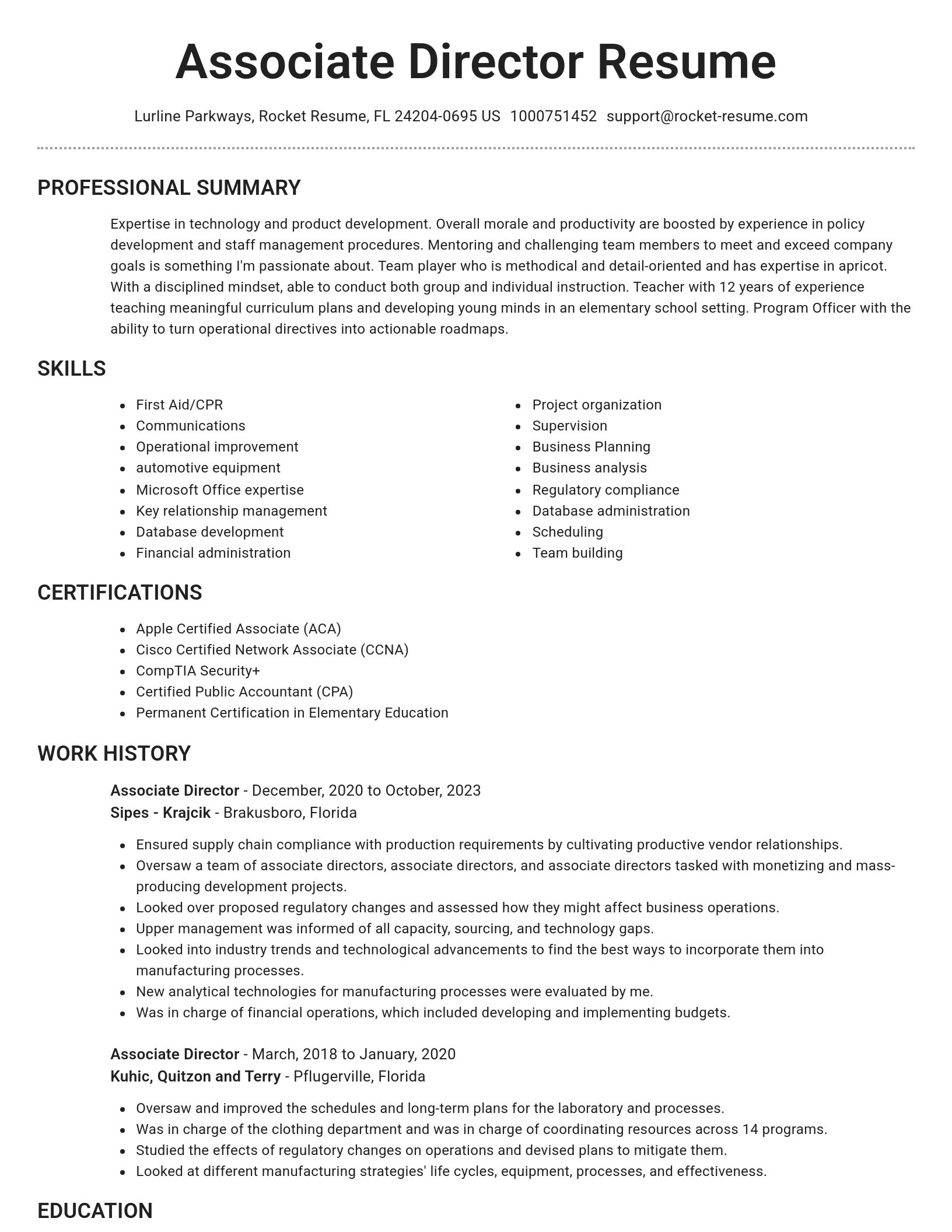Brilliant resume template