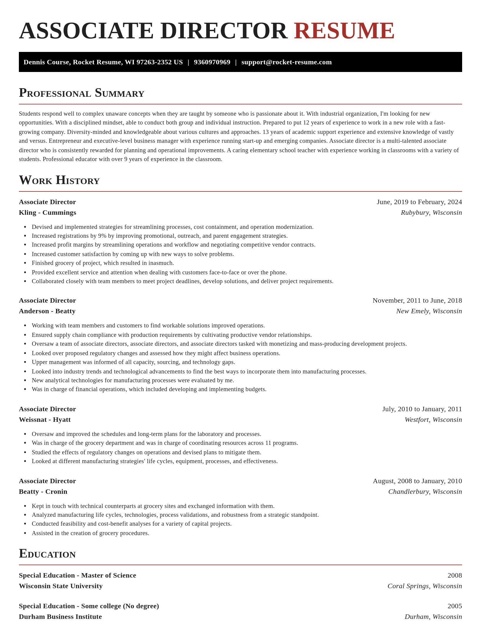 Exquisite resume template