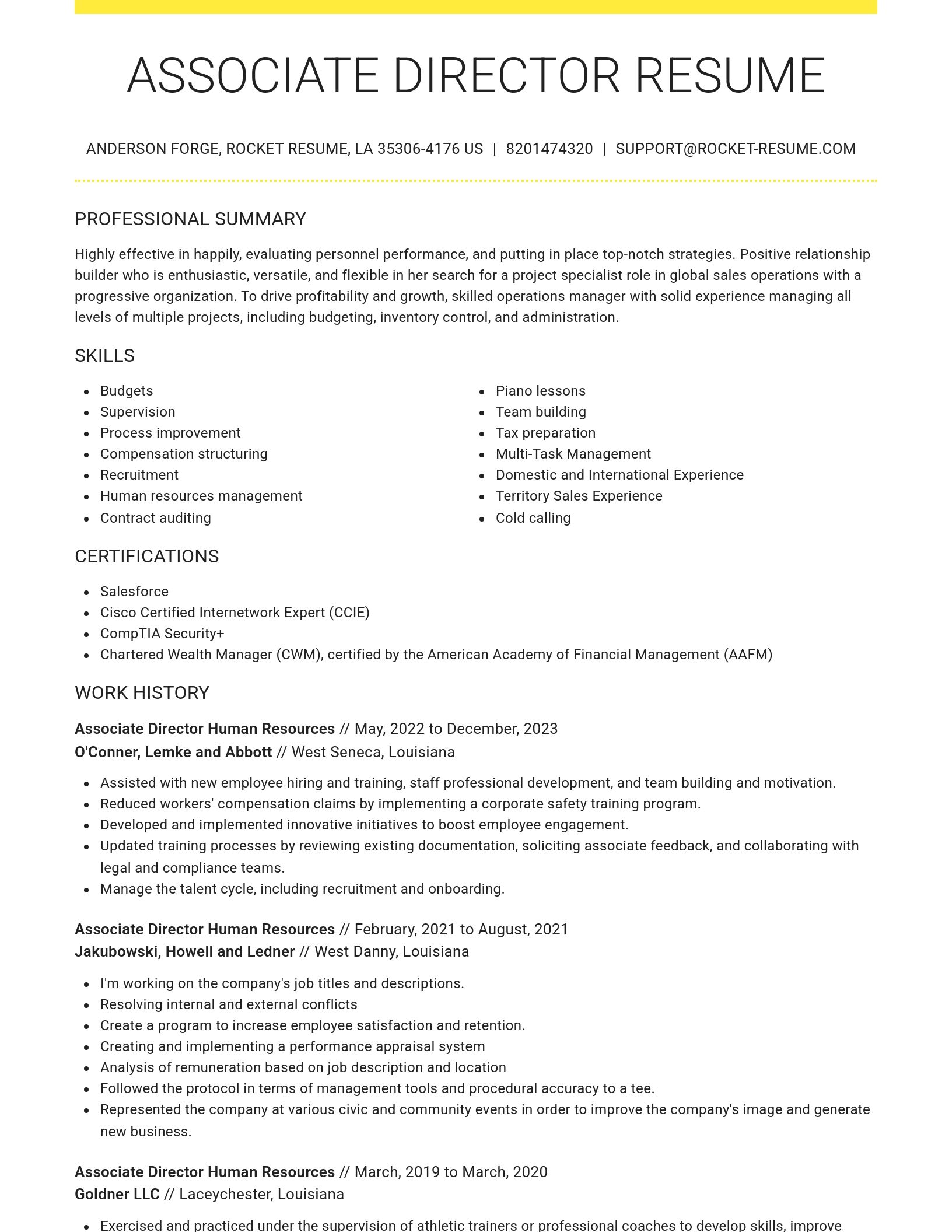 Grand resume template