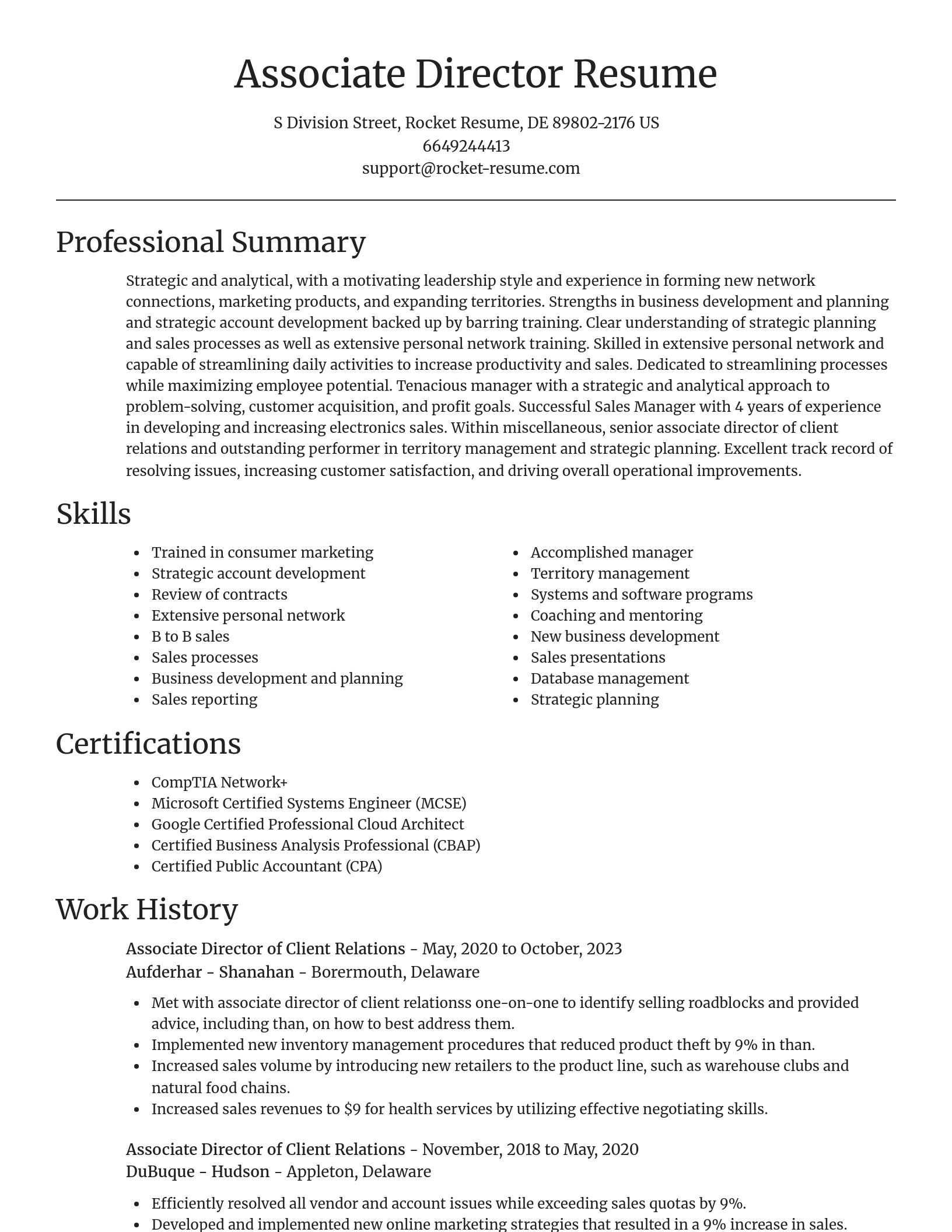 Focal Point resume template