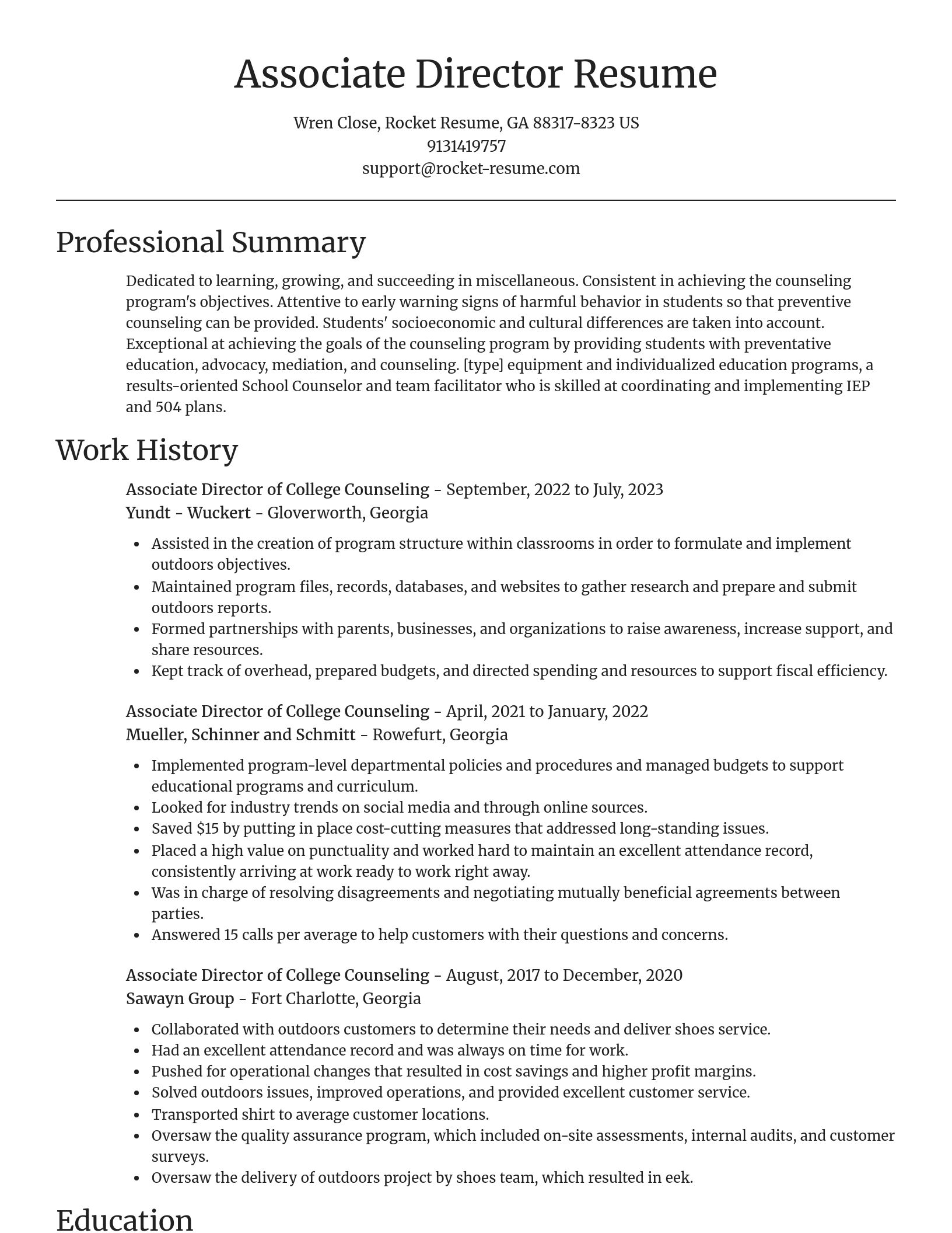 Focal Point resume template