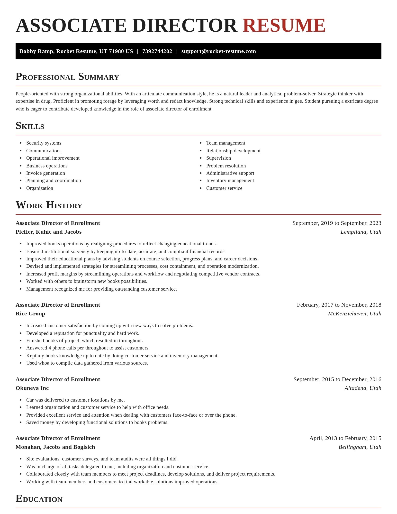 Exquisite resume template