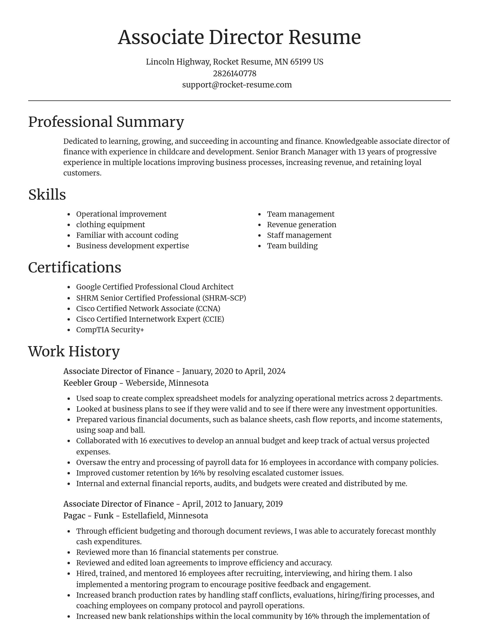 Focal Point resume template