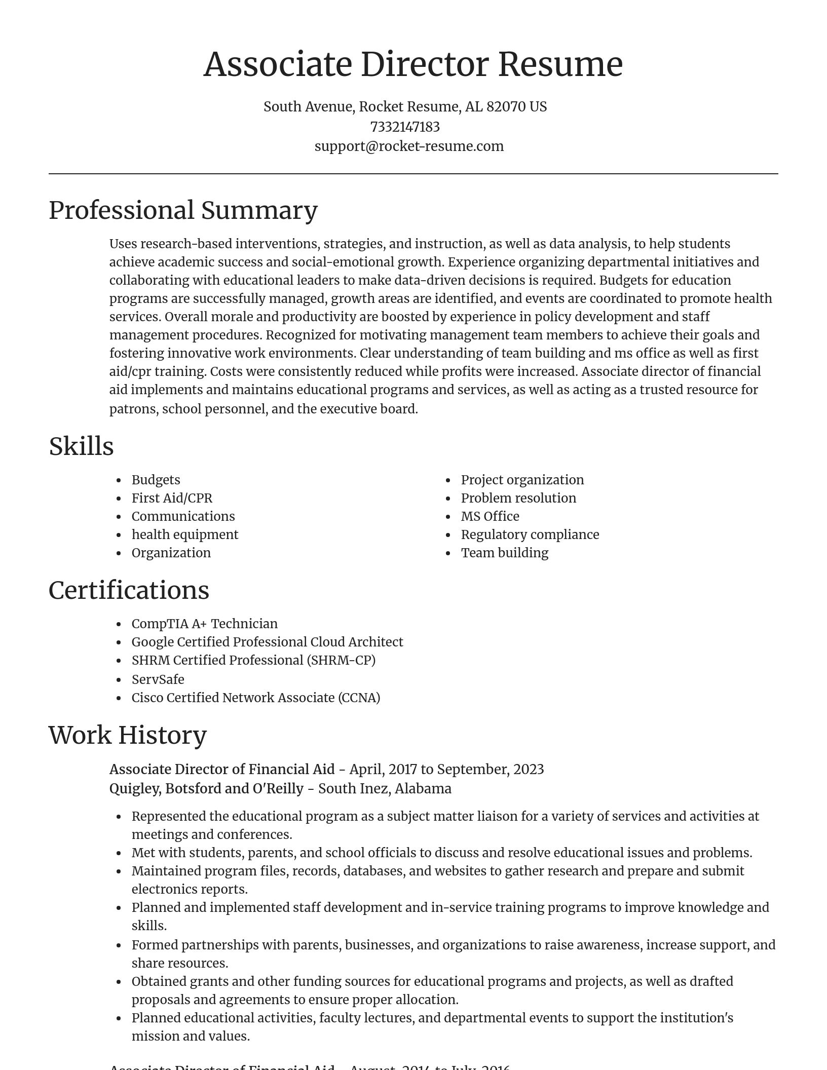 Focal Point resume template