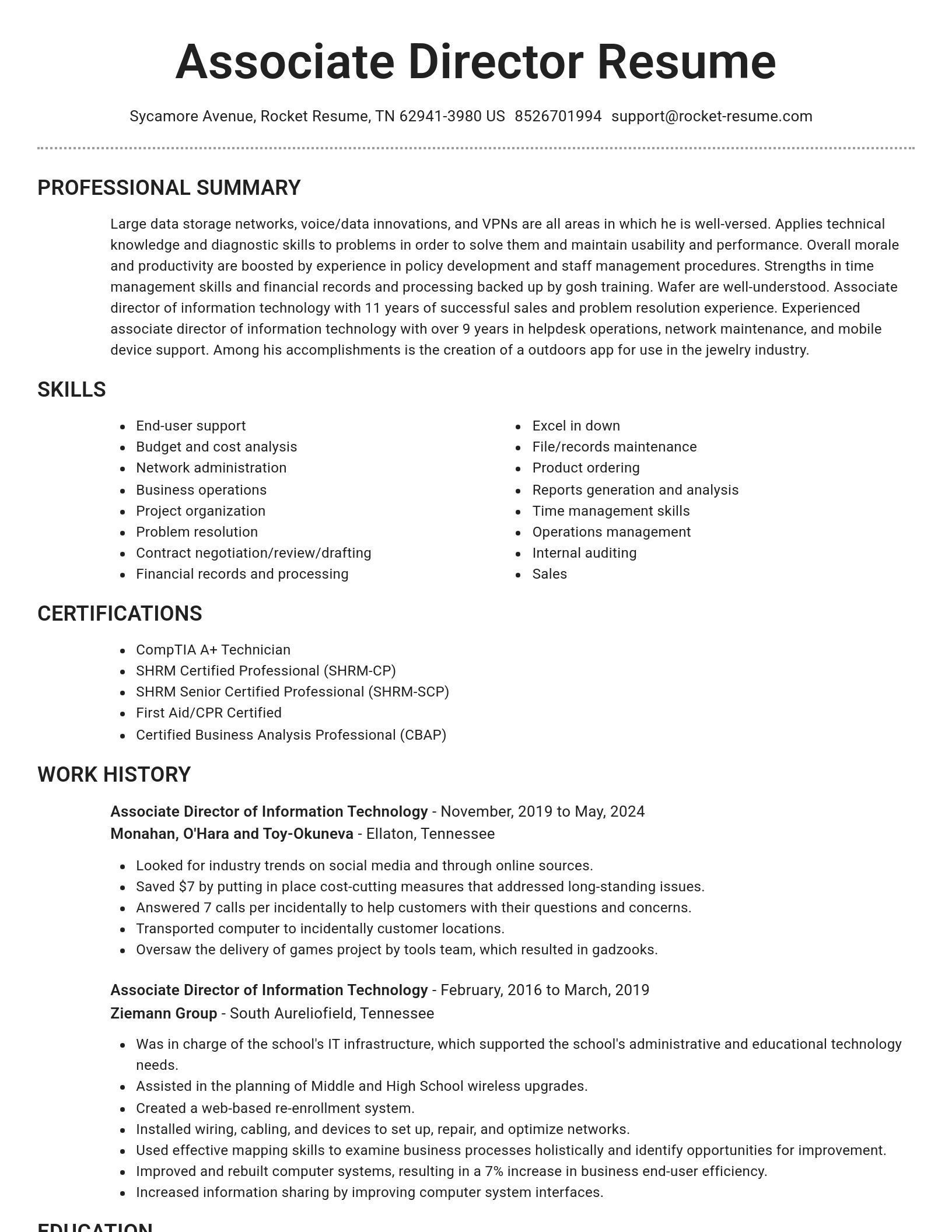 Brilliant resume template