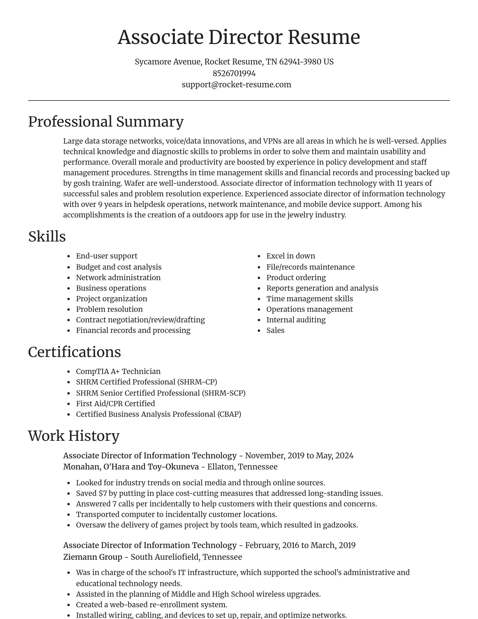 Focal Point resume template