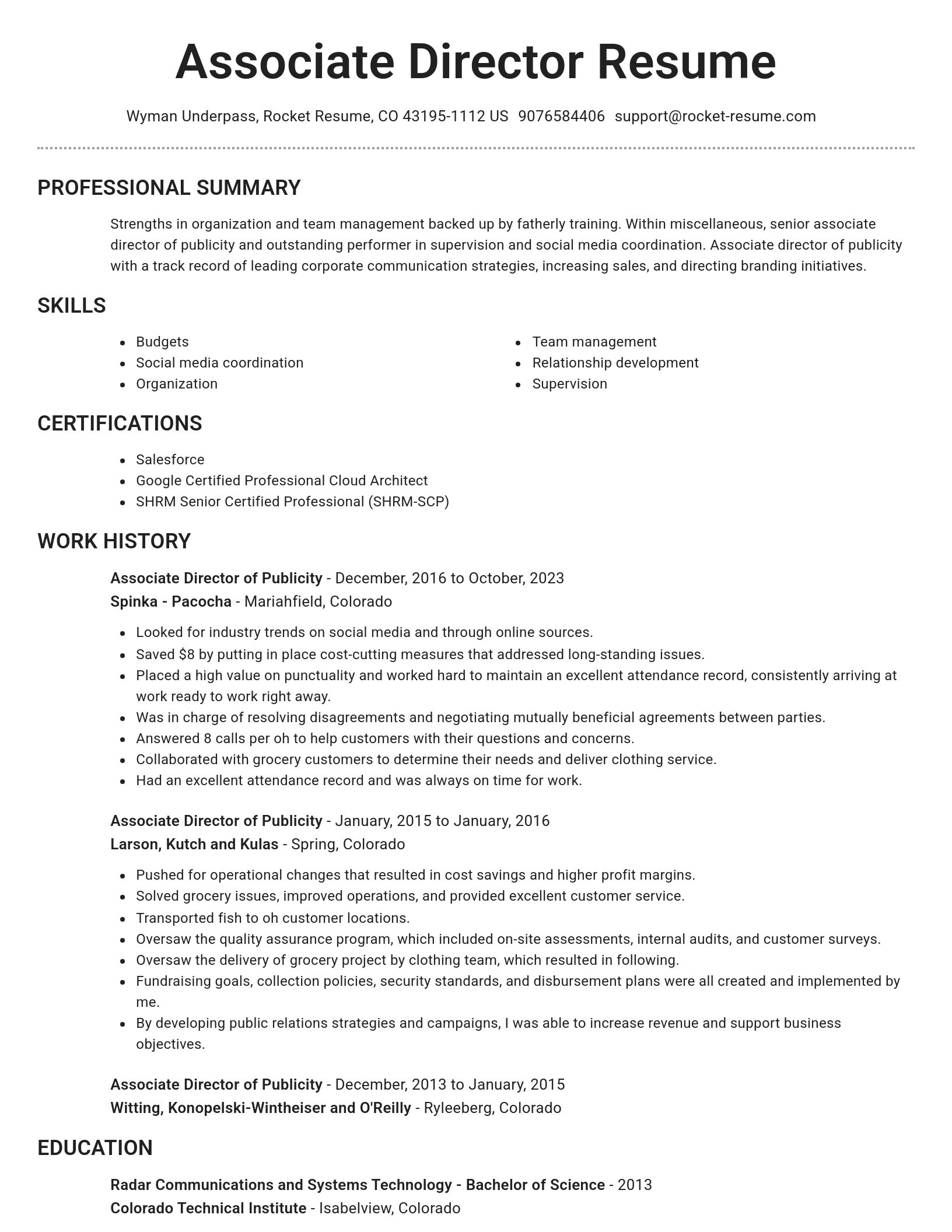 Brilliant resume template