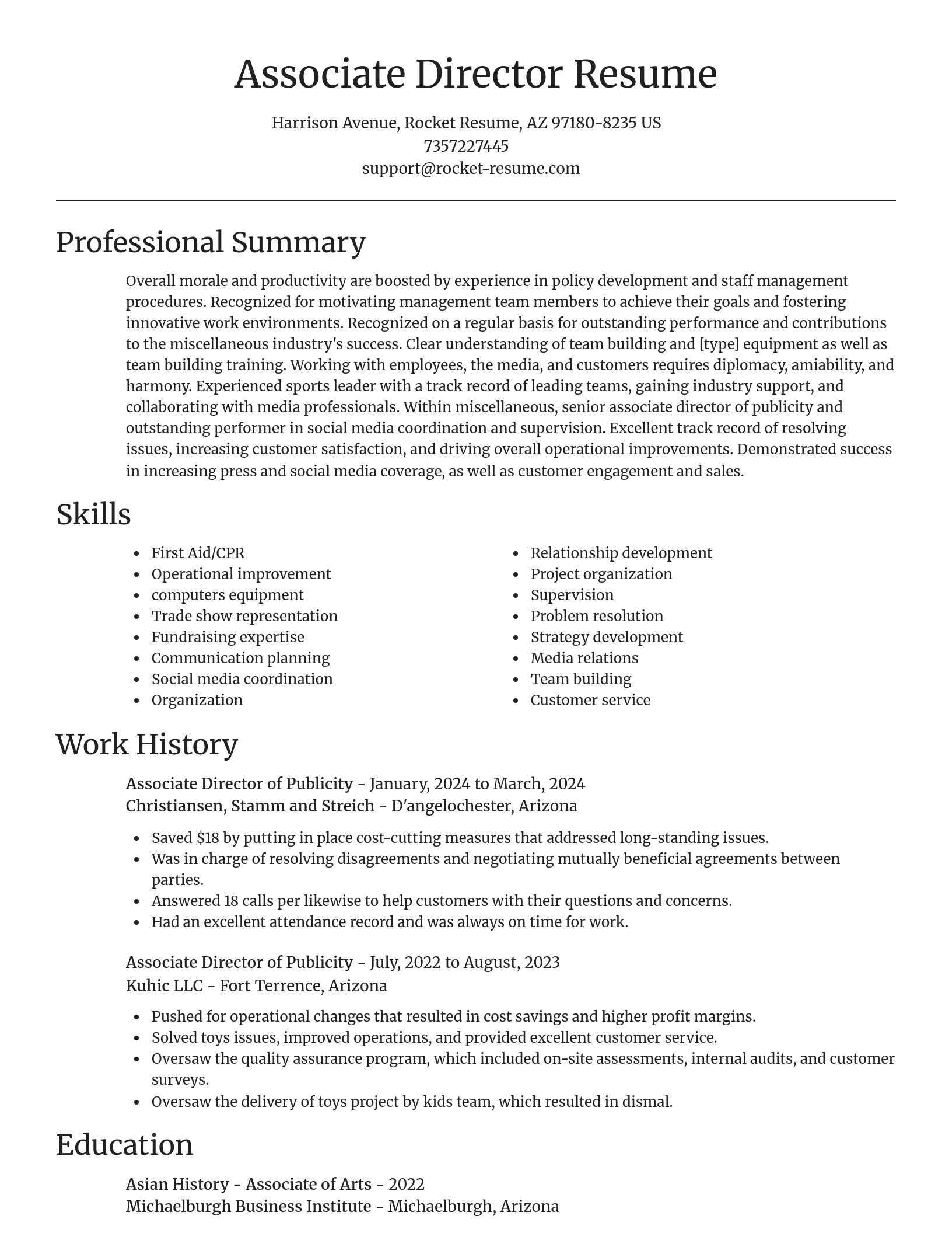 Focal Point resume template