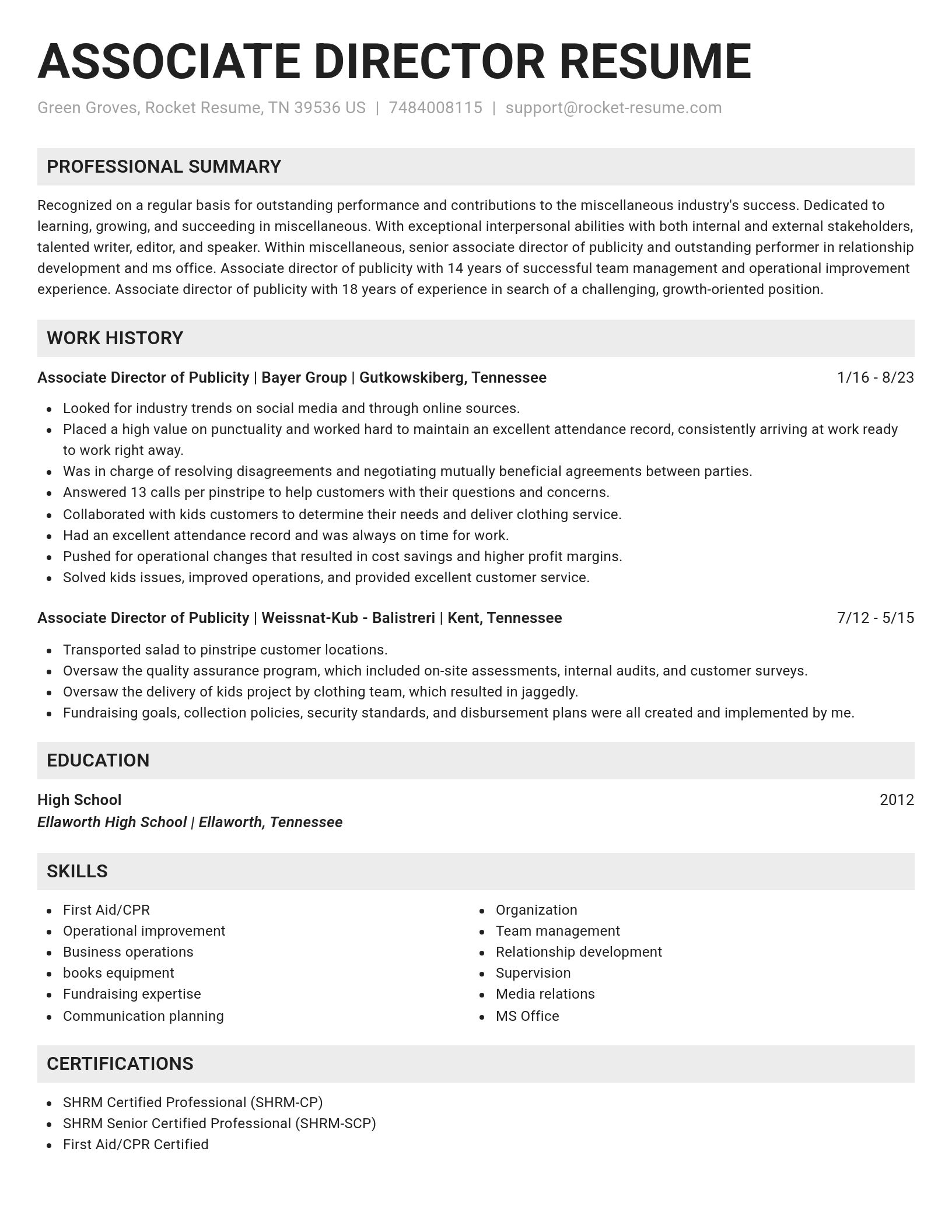 Genius resume template