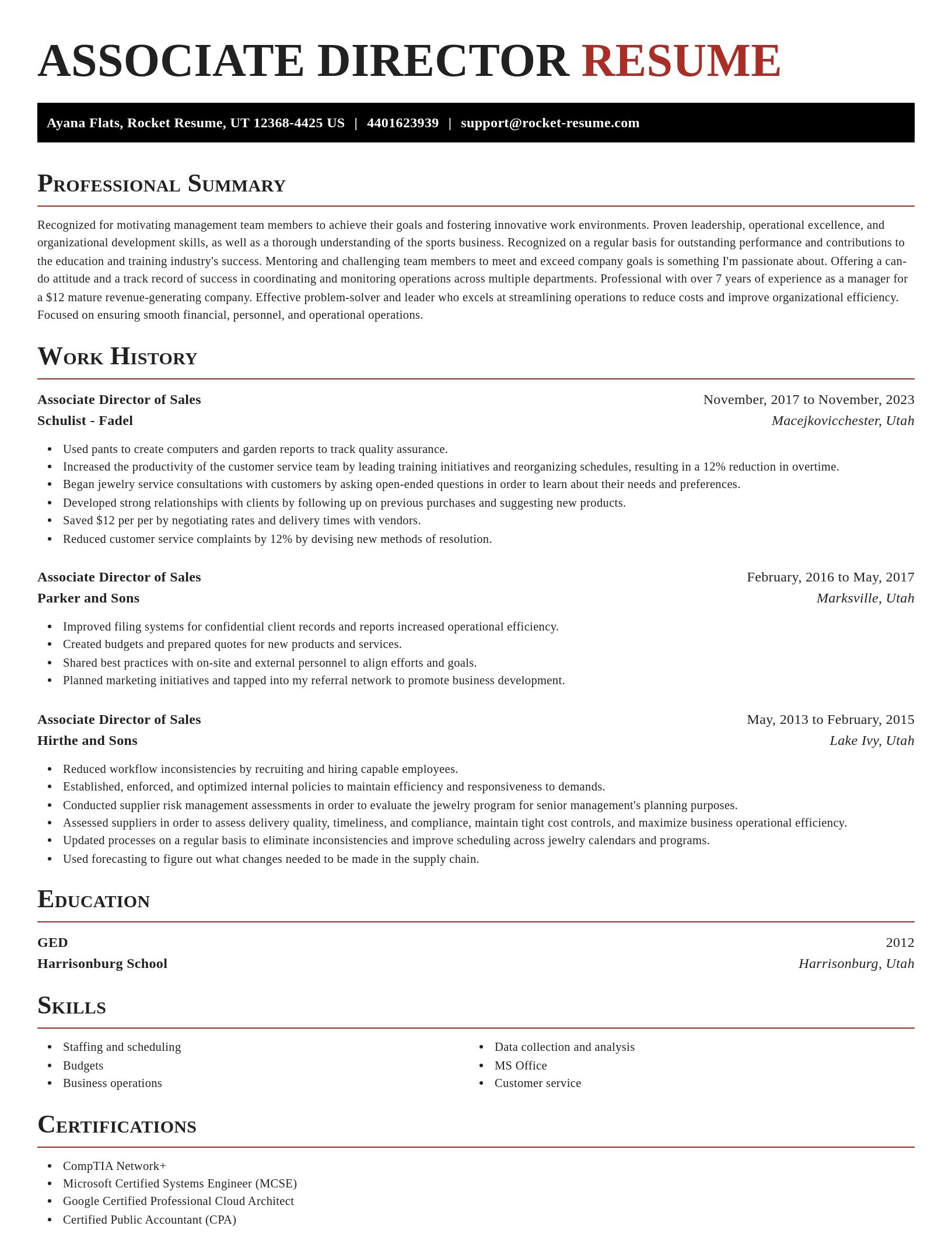 Exquisite resume template