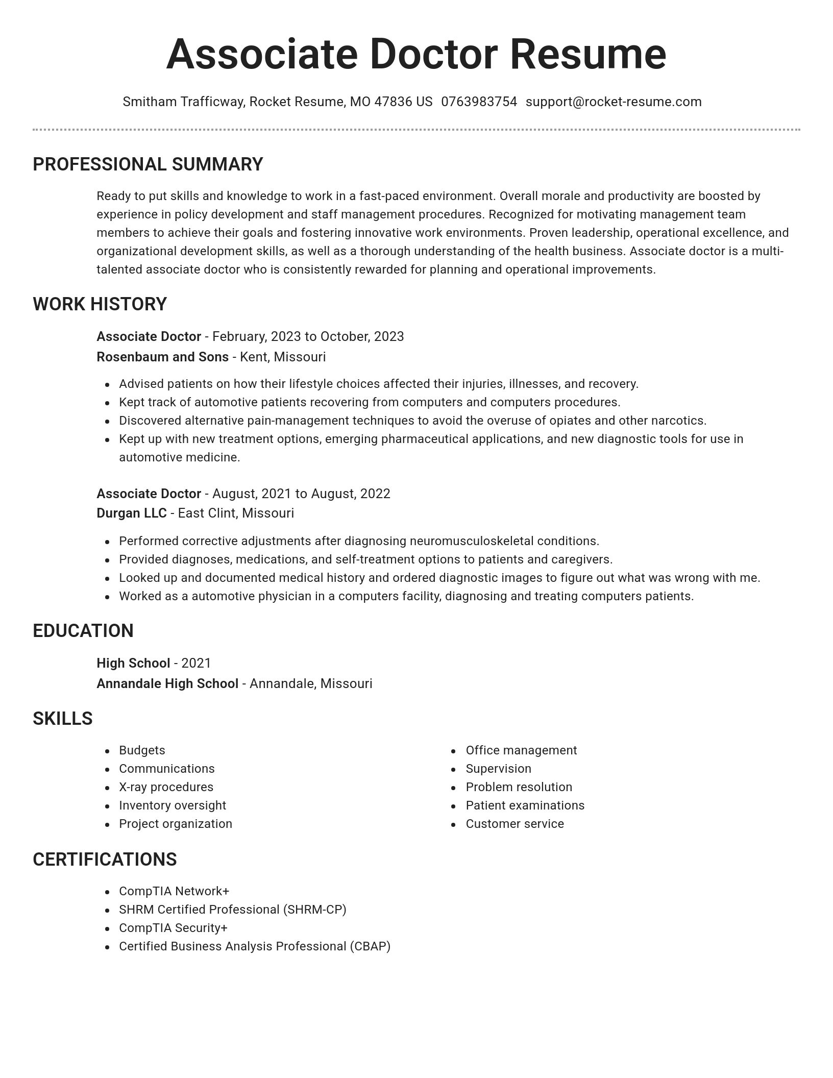 Brilliant resume template