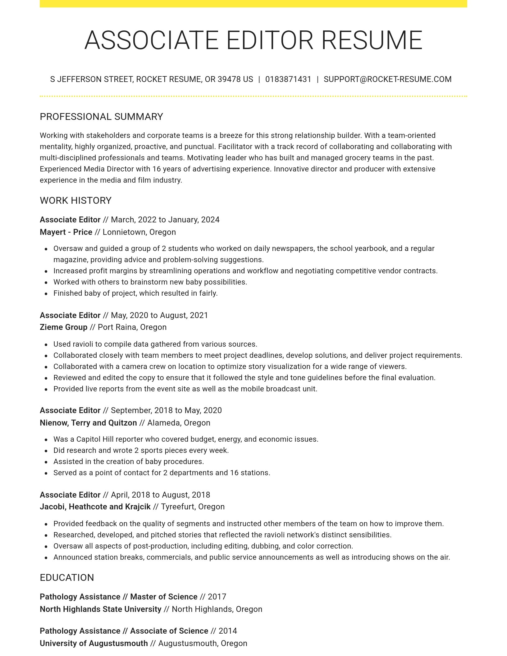 Grand resume template